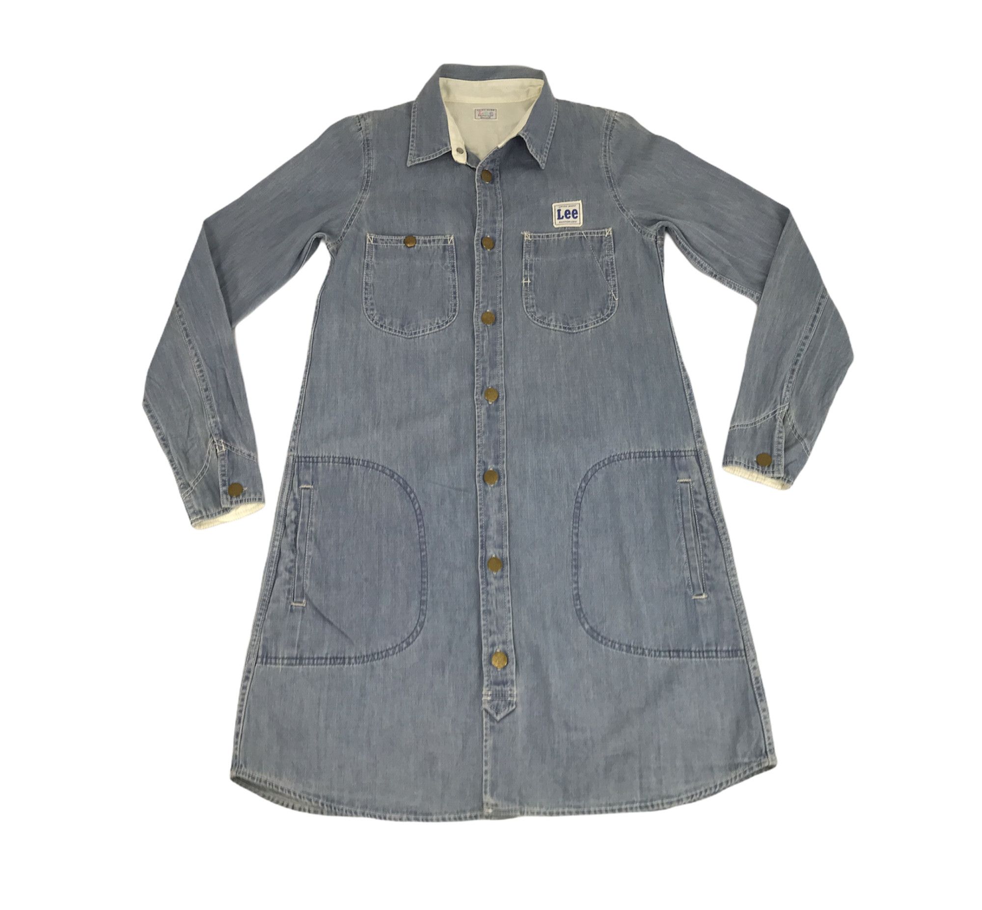 Lee Vintage Lee Union Made Denim Parka Jacket Flannel Button Up Size S / US 4 / IT 40 - 1 Thumbnail