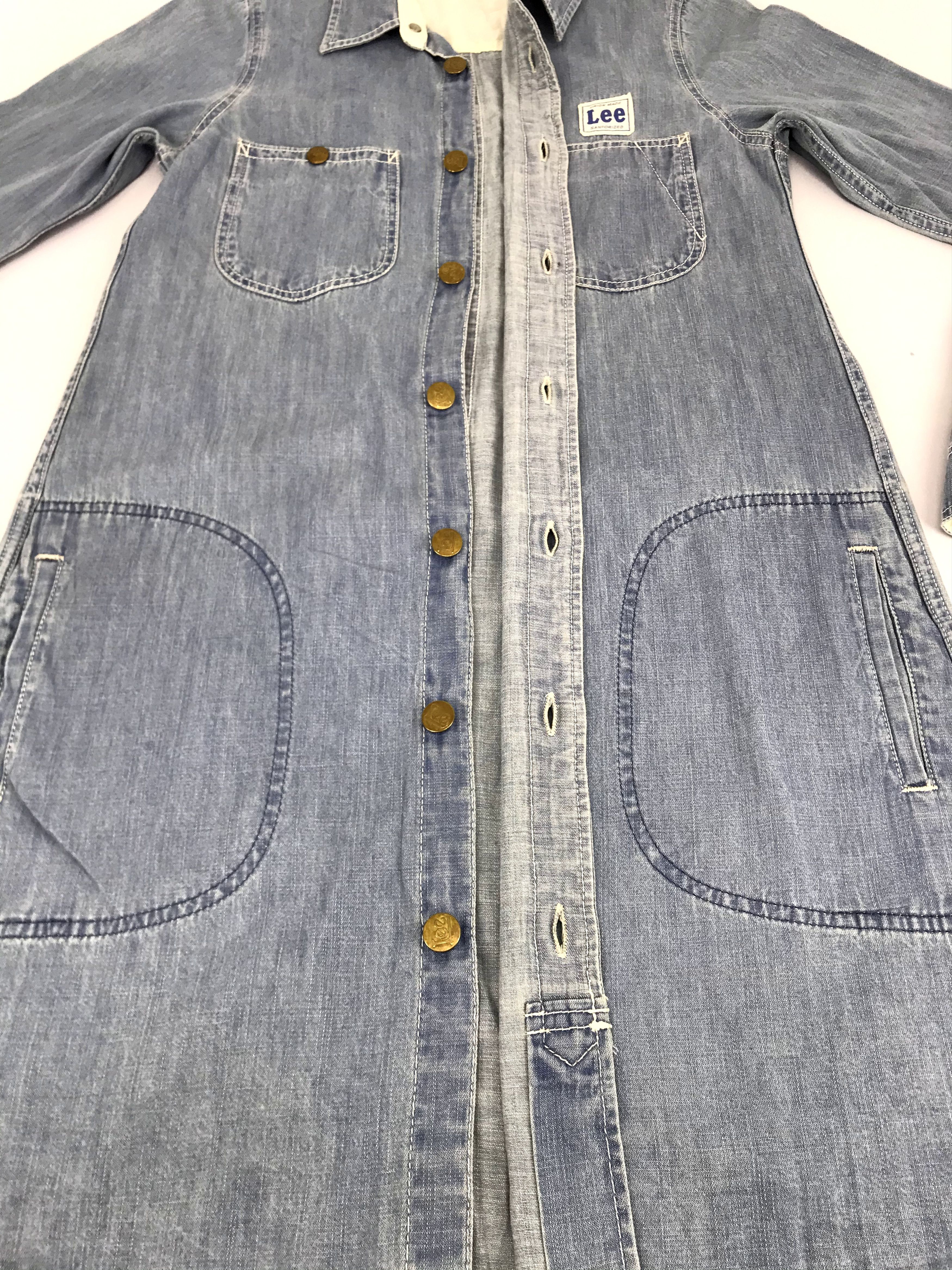 Lee Vintage Lee Union Made Denim Parka Jacket Flannel Button Up Size S / US 4 / IT 40 - 3 Thumbnail