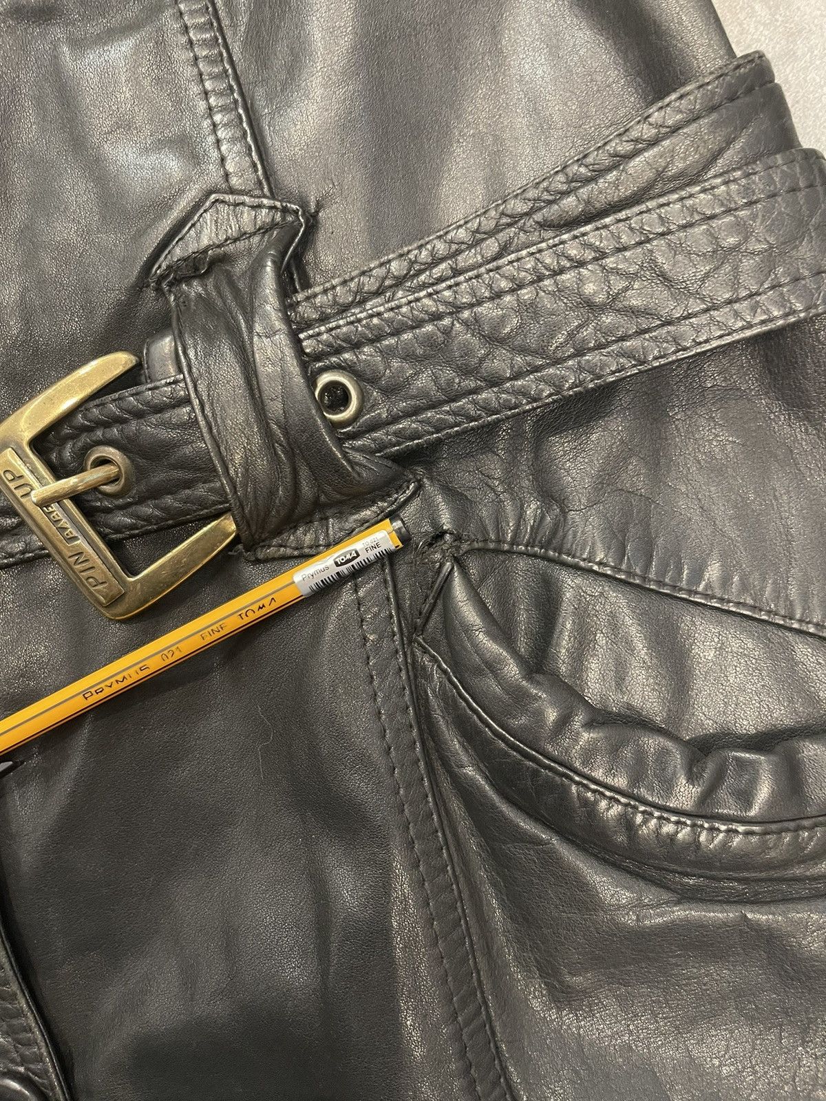 Leather Y2K Leather Belted Black Vest Size M / US 6-8 / IT 42-44 - 12 Thumbnail