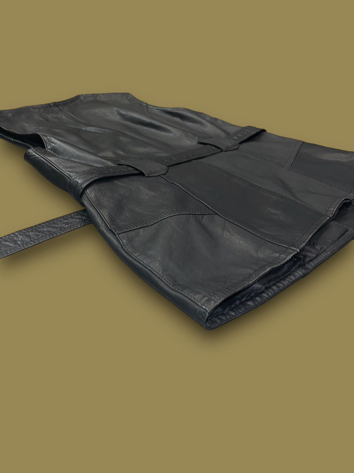 Leather Y2K Leather Belted Black Vest Size M / US 6-8 / IT 42-44 - 8 Thumbnail