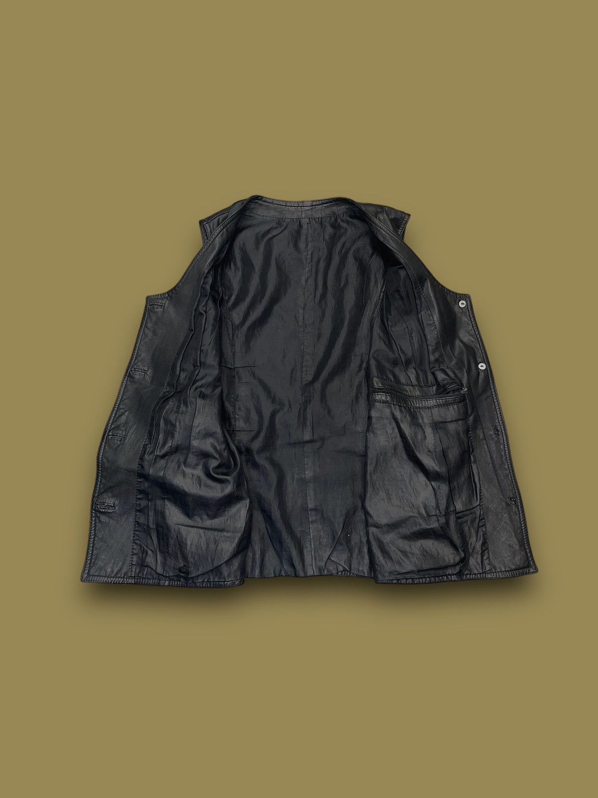 Leather Y2K Leather Belted Black Vest Size M / US 6-8 / IT 42-44 - 11 Thumbnail
