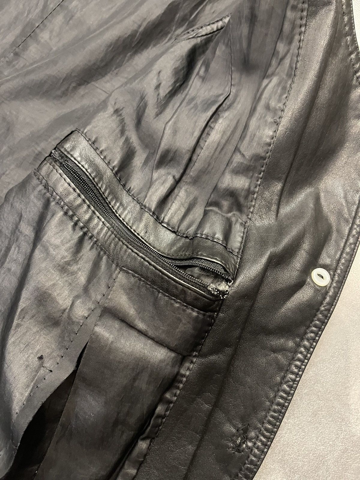 Leather Y2K Leather Belted Black Vest Size M / US 6-8 / IT 42-44 - 13 Thumbnail