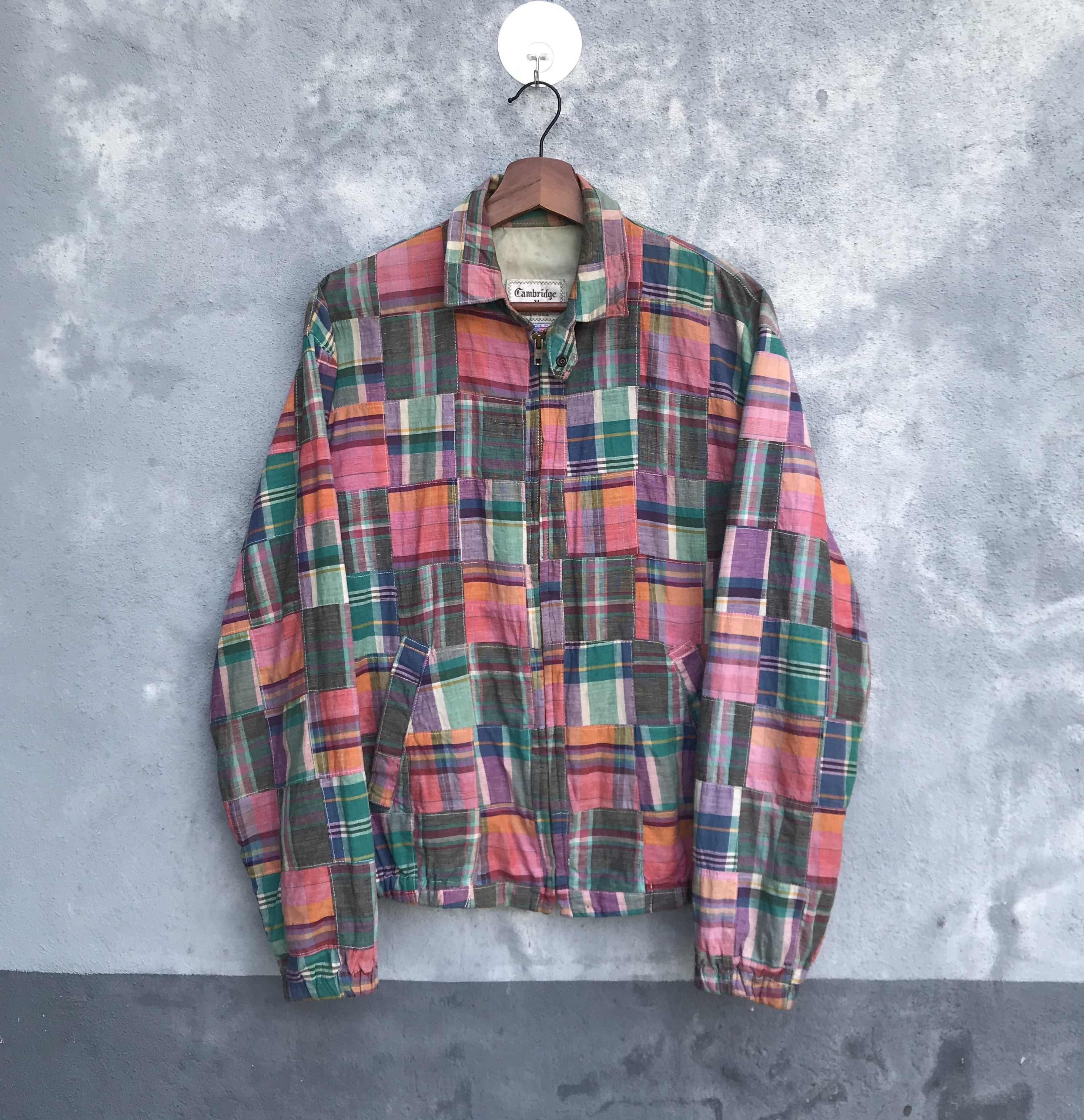 Vintage Vintage 80s patchwork jacket made in usa medium jacket Size US M / EU 48-50 / 2 - 1 Thumbnail