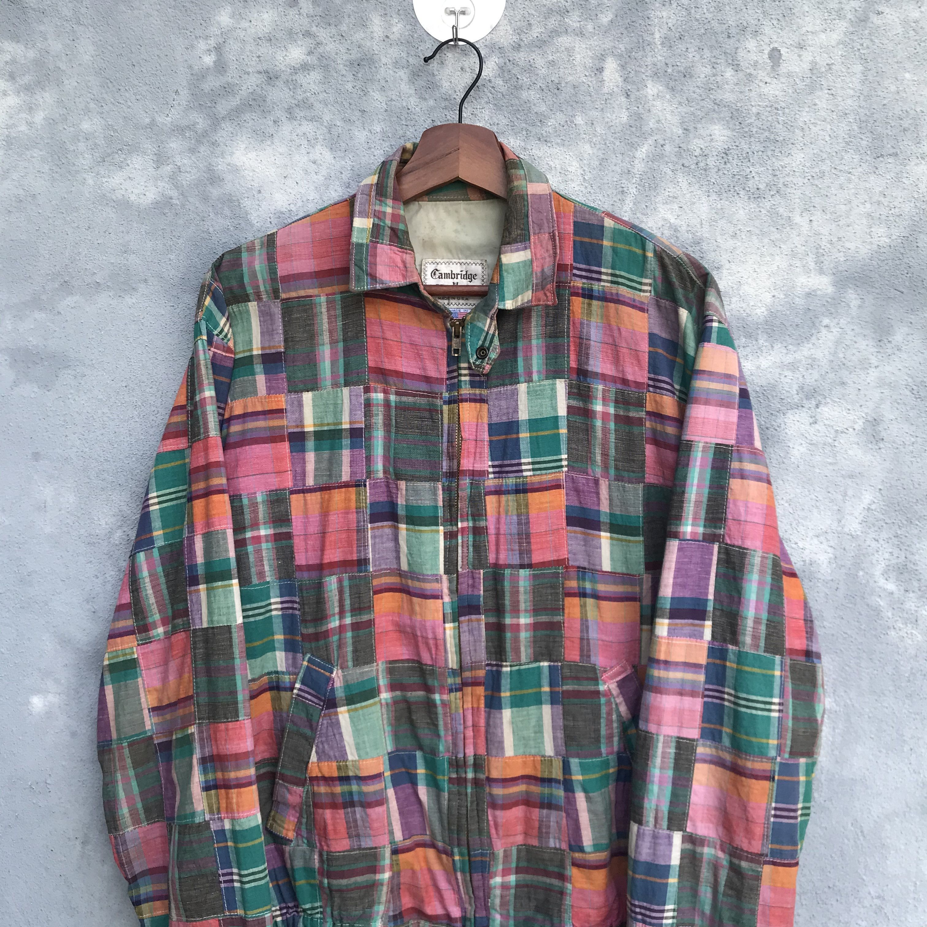 Vintage Vintage 80s patchwork jacket made in usa medium jacket Size US M / EU 48-50 / 2 - 2 Thumbnail
