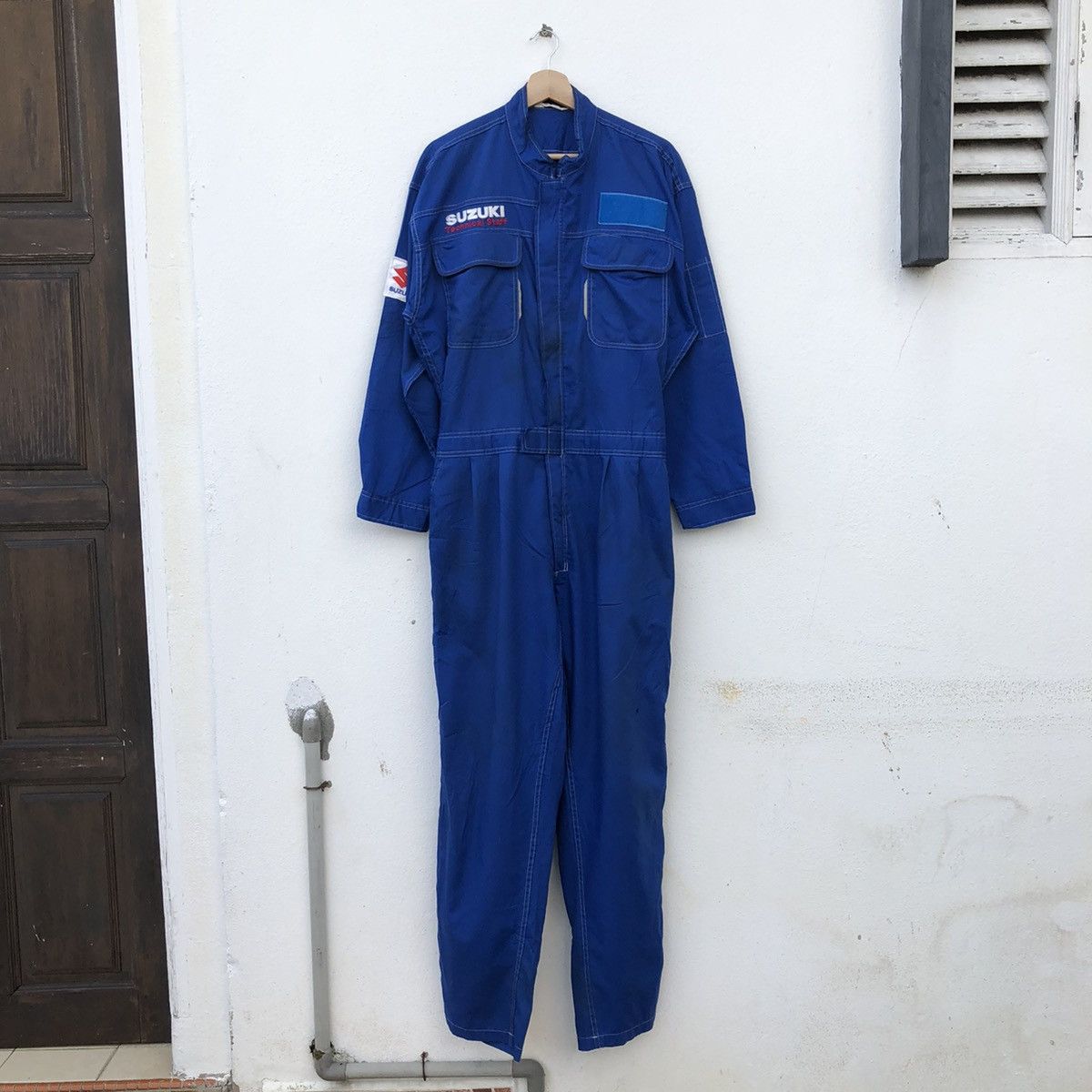 Japanese Brand VINTAGE RACING SUZUKI ORIGINAL TECHNICAL STAFF OVERALL Size US 33 - 3 Thumbnail