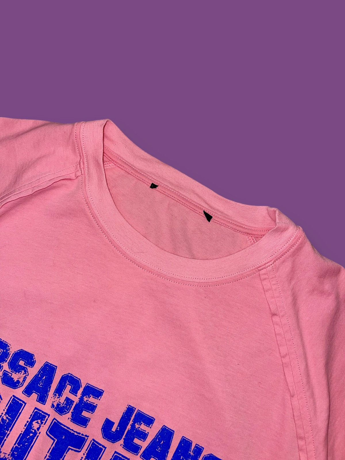 Versace SS22 Versace Big Logo Oversized Pink Short Sleeve T-Shirt Size US M / EU 48-50 / 2 - 10 Thumbnail