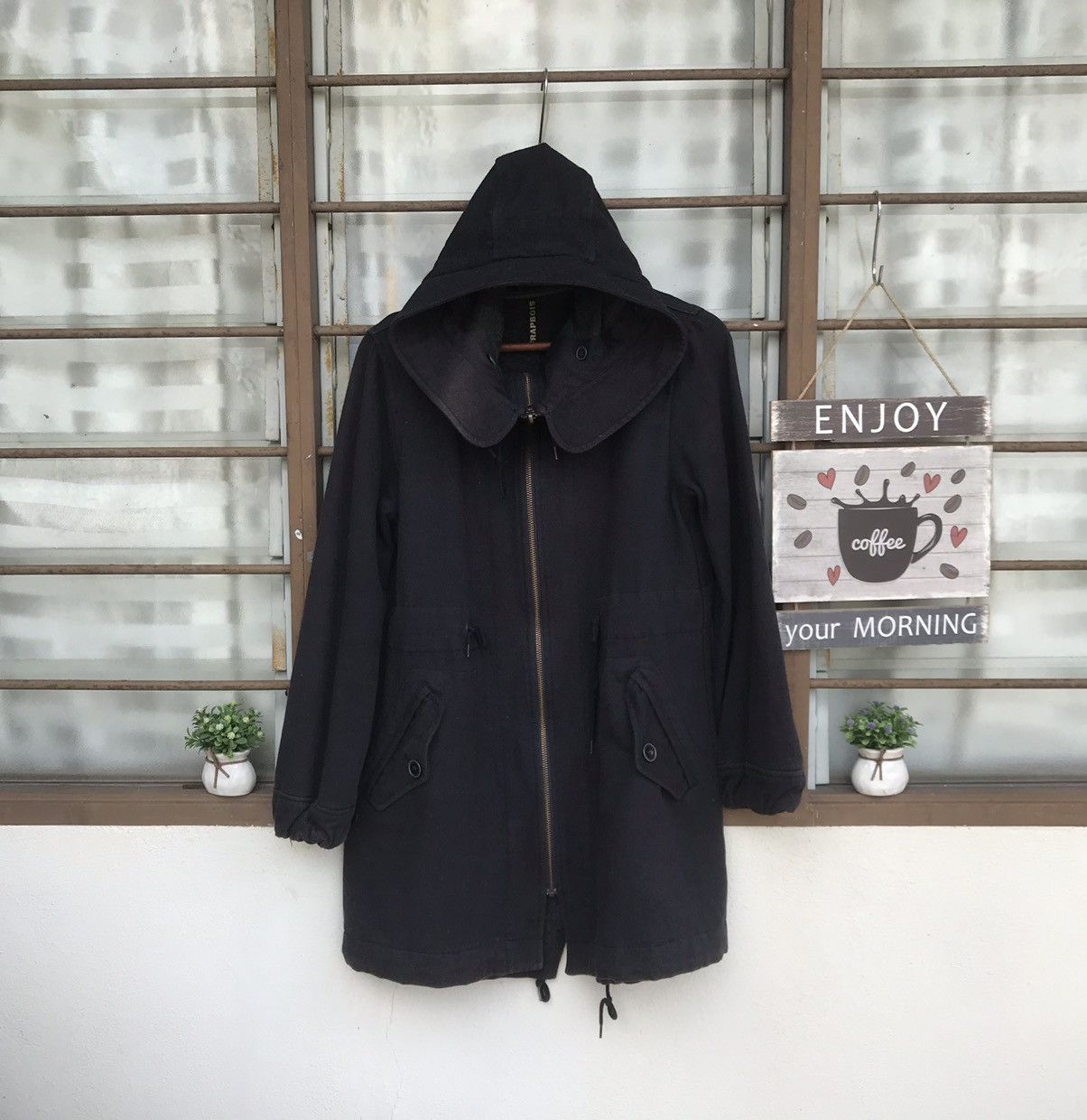 Frapbois × Japanese Brand VINTAGE FRAPBOIS UNDERTAKER parka hoodie wool + Cotton Size US M / EU 48-50 / 2 - 1 Thumbnail