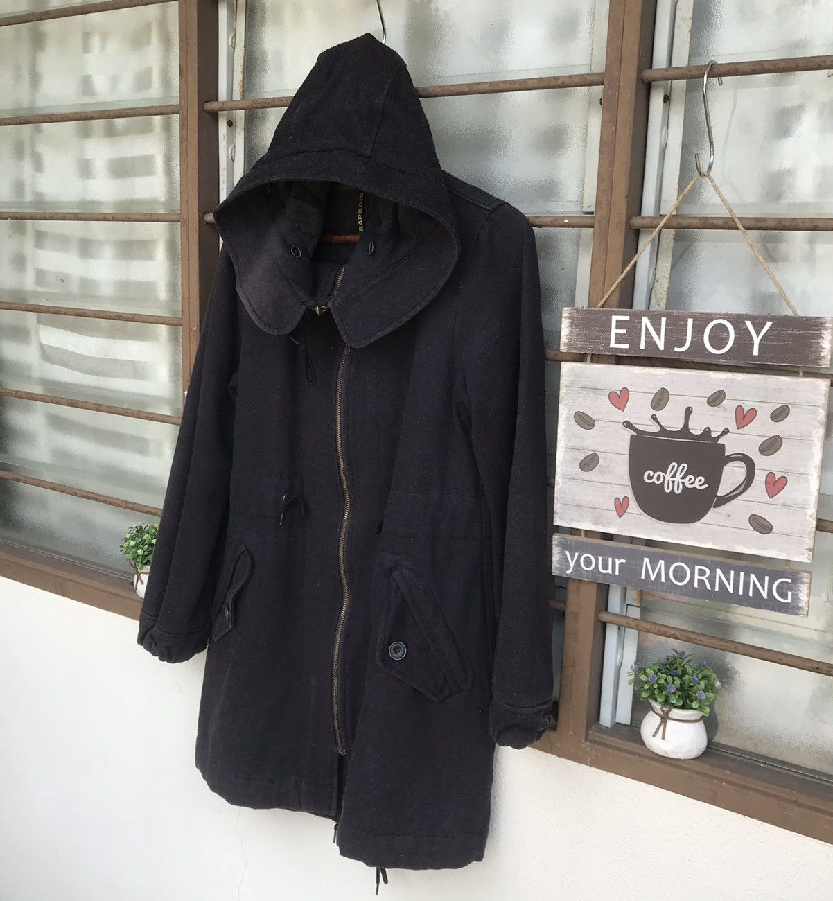 Frapbois × Japanese Brand VINTAGE FRAPBOIS UNDERTAKER parka hoodie wool + Cotton Size US M / EU 48-50 / 2 - 4 Thumbnail