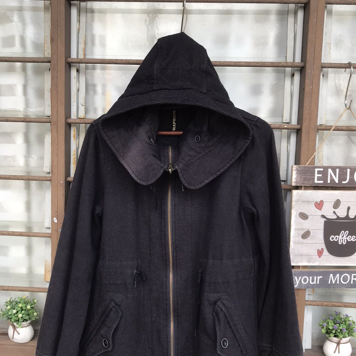 Frapbois × Japanese Brand VINTAGE FRAPBOIS UNDERTAKER parka hoodie wool + Cotton Size US M / EU 48-50 / 2 - 6 Thumbnail