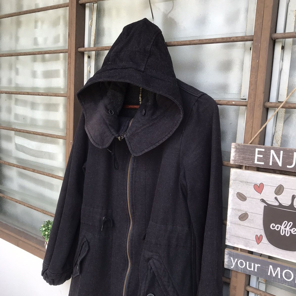 Frapbois × Japanese Brand VINTAGE FRAPBOIS UNDERTAKER parka hoodie wool + Cotton Size US M / EU 48-50 / 2 - 5 Thumbnail