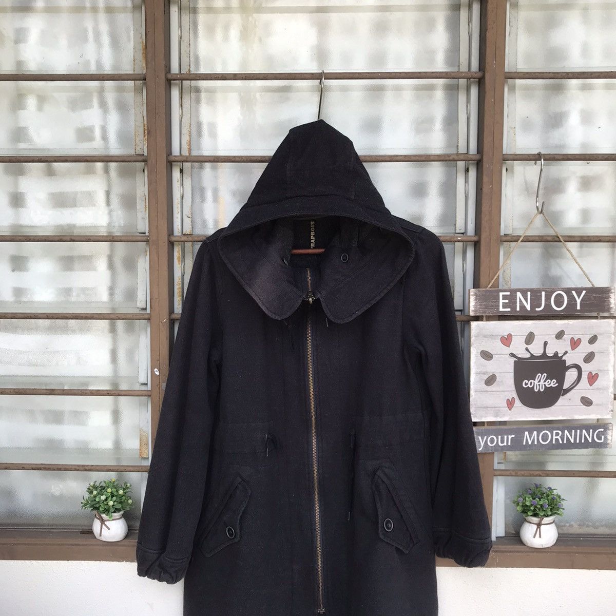 Frapbois × Japanese Brand VINTAGE FRAPBOIS UNDERTAKER parka hoodie wool + Cotton Size US M / EU 48-50 / 2 - 3 Thumbnail