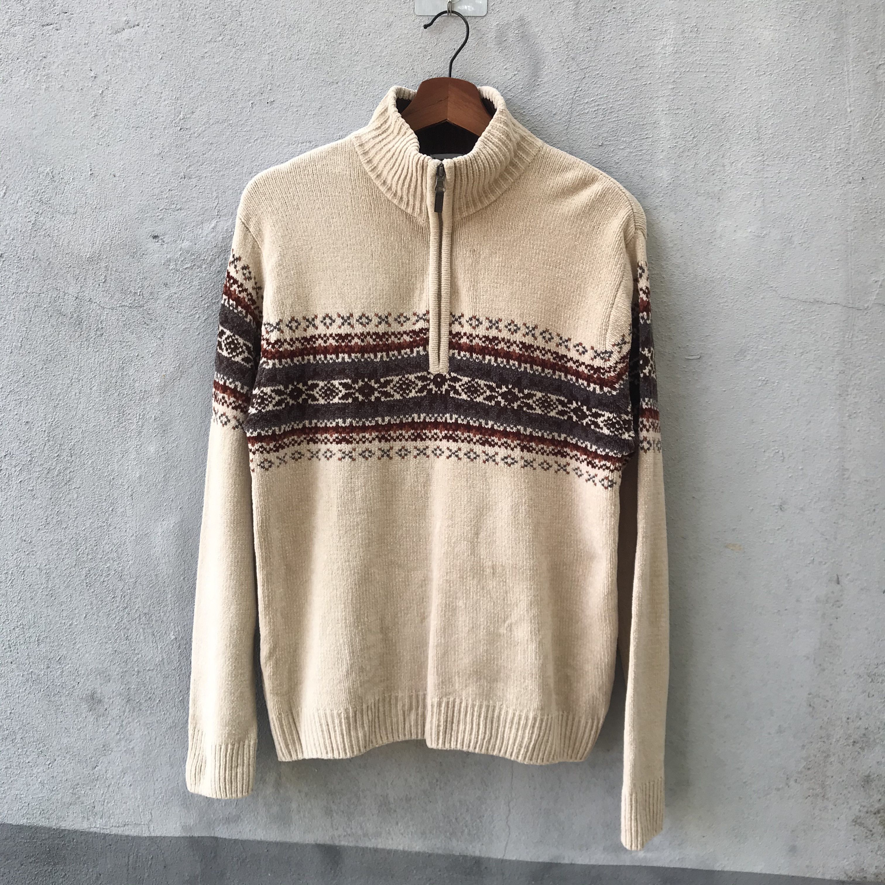 Kansai Yamamoto Vintage Kansai native novajo knitwear half zip fleece jacket Size US M / EU 48-50 / 2 - 2 Thumbnail
