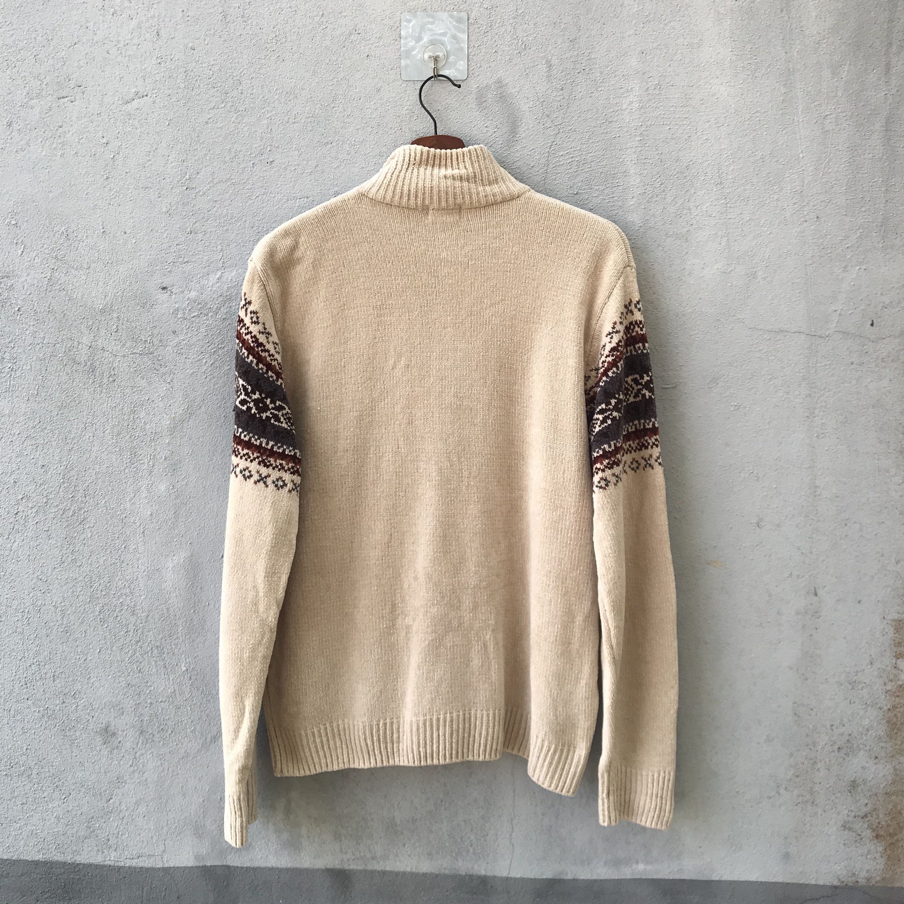 Kansai Yamamoto Vintage Kansai native novajo knitwear half zip fleece jacket Size US M / EU 48-50 / 2 - 5 Thumbnail