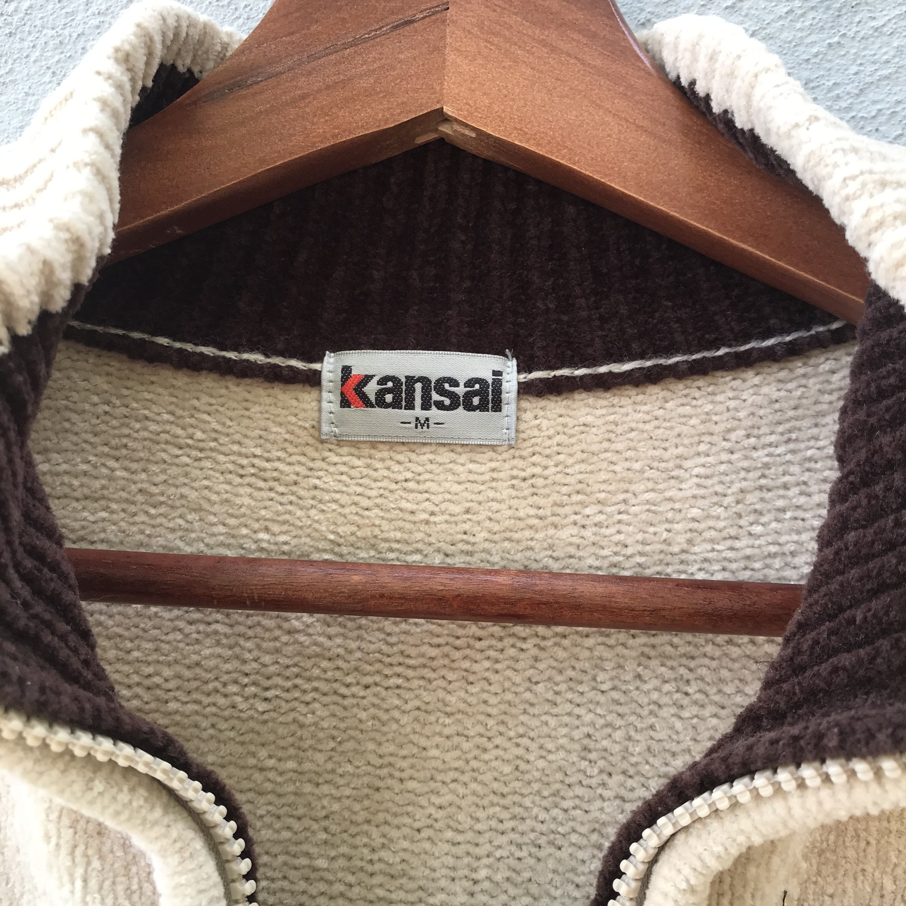 Kansai Yamamoto Vintage Kansai native novajo knitwear half zip fleece jacket Size US M / EU 48-50 / 2 - 6 Thumbnail