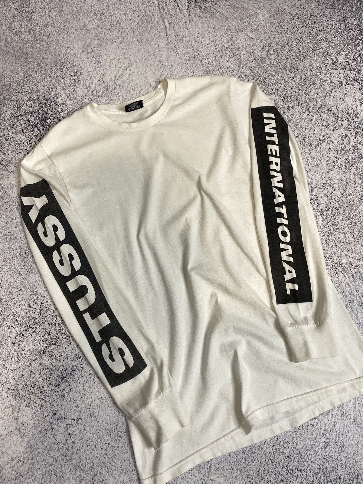 Stussy × Vintage Vintage Stussy International Long Sleeve Tee Shirt Size US S / EU 44-46 / 1 - 3 Thumbnail