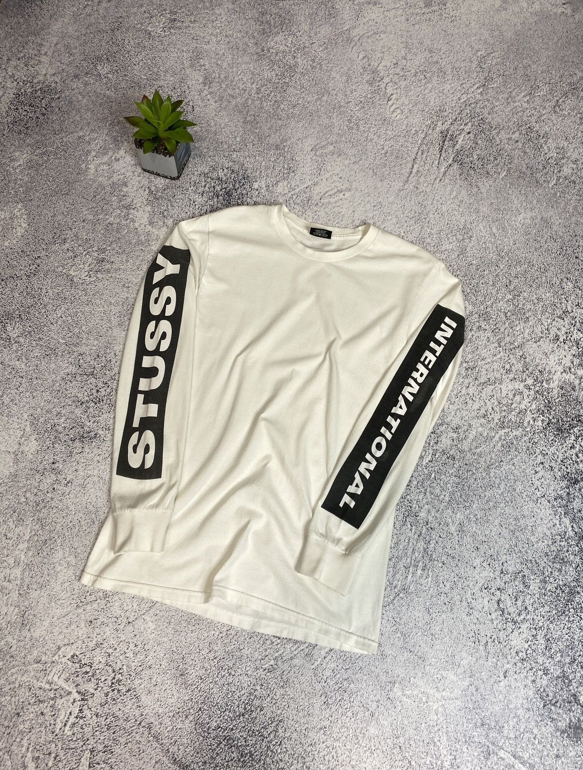 Stussy × Vintage Vintage Stussy International Long Sleeve Tee Shirt Size US S / EU 44-46 / 1 - 2 Thumbnail