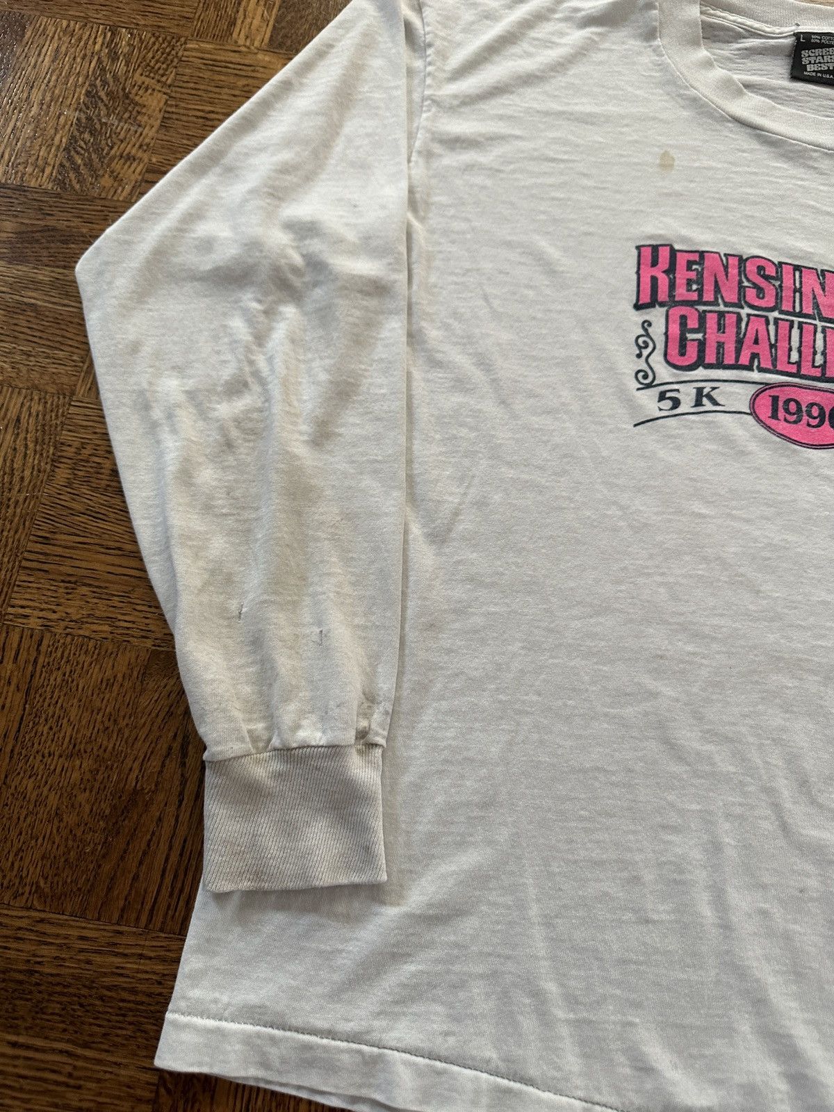 Vintage Vintage 90s Kensington Challenge Race Walk Long Sleeve Tee Size US M / EU 48-50 / 2 - 5 Thumbnail