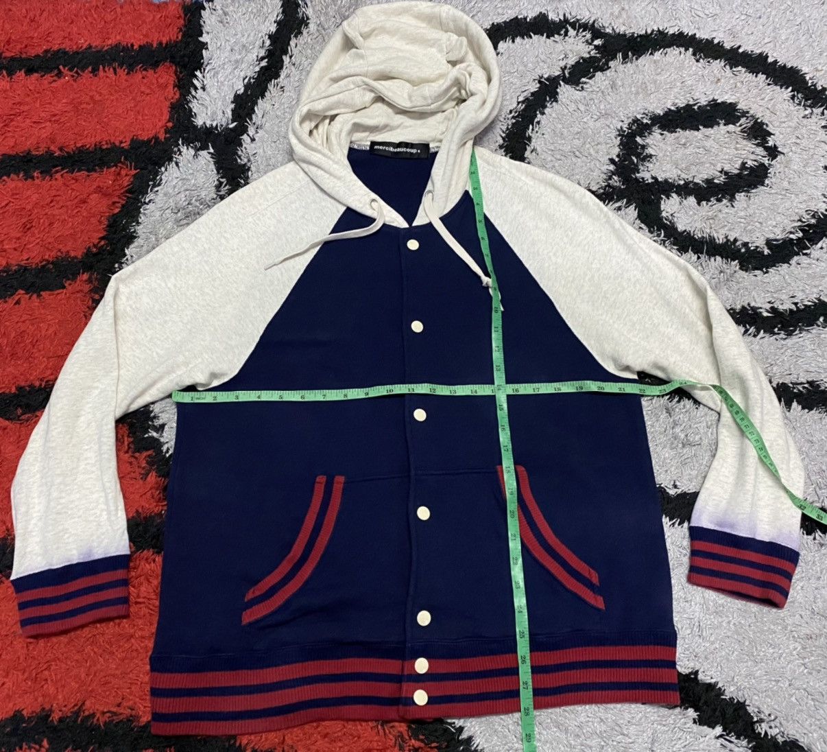 Issey Miyake MERCIBEAUCOUP Varsity Jacket With Hood Jacket Size US L / EU 52-54 / 3 - 10 Thumbnail