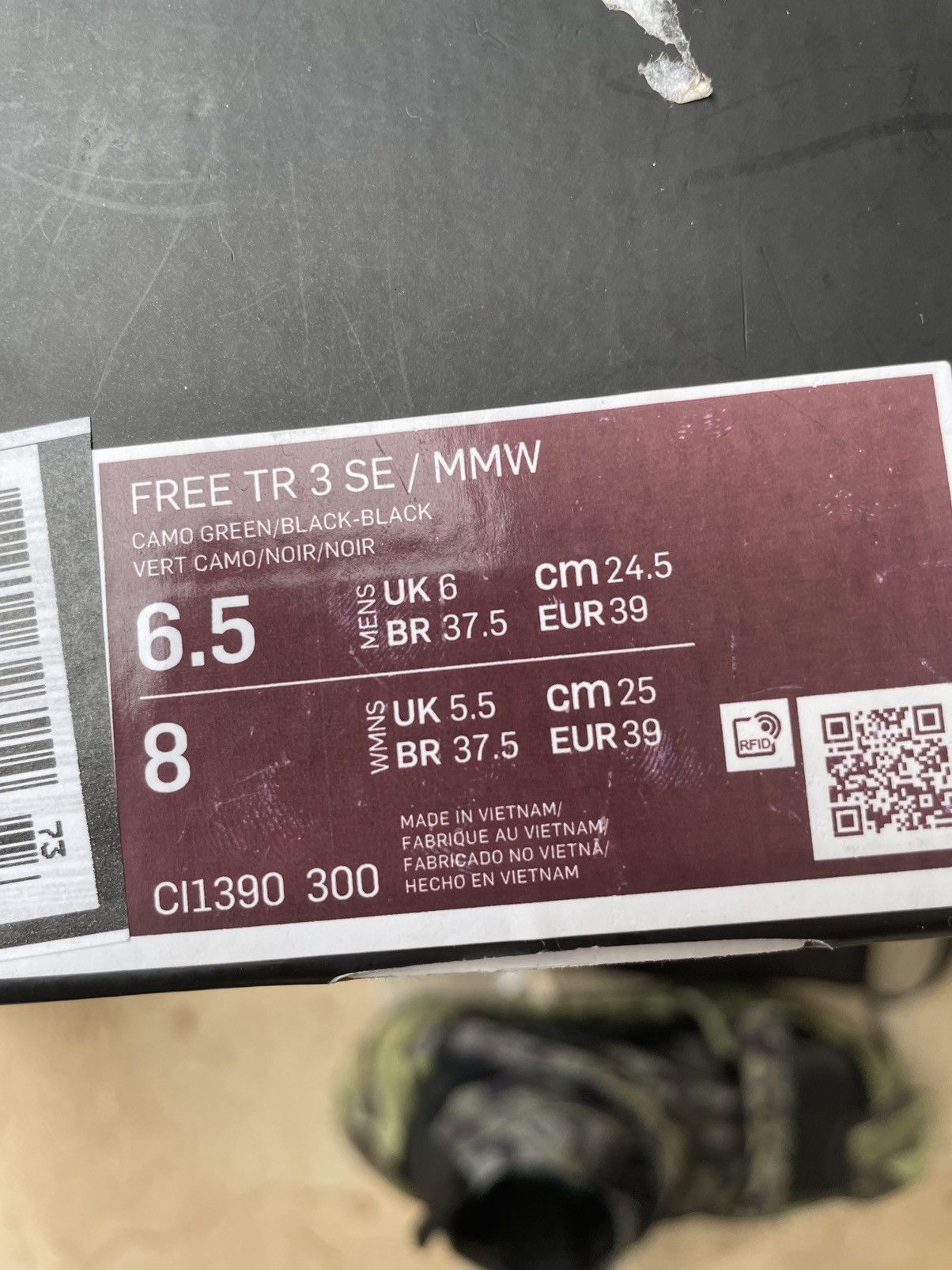 1017 ALYX 9SM Nike X MMW Free TR 3 SE Vibram Alyx Camo Green Size US 6.5 / EU 39-40 - 13 Thumbnail