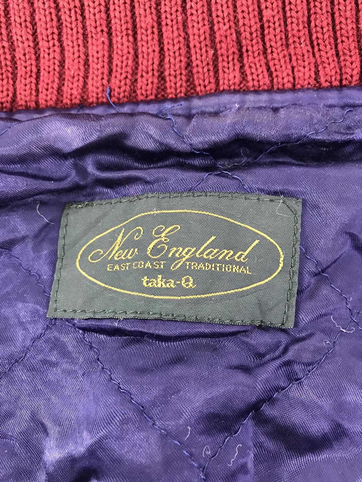 Leather Varsity Jacket New England Heavy Wool Leather Sleeve Size US M / EU 48-50 / 2 - 6 Thumbnail