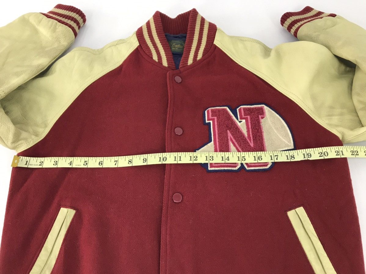 Leather Varsity Jacket New England Heavy Wool Leather Sleeve Size US M / EU 48-50 / 2 - 10 Thumbnail