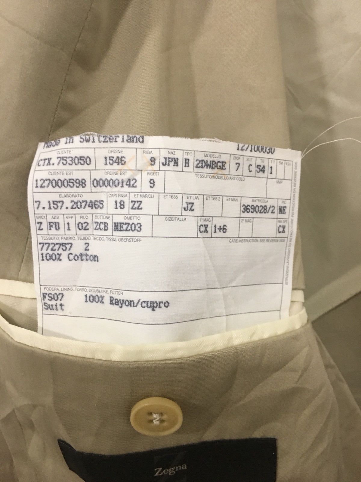 Ermenegildo Zegna cotton coat Size US L / EU 52-54 / 3 - 5 Thumbnail