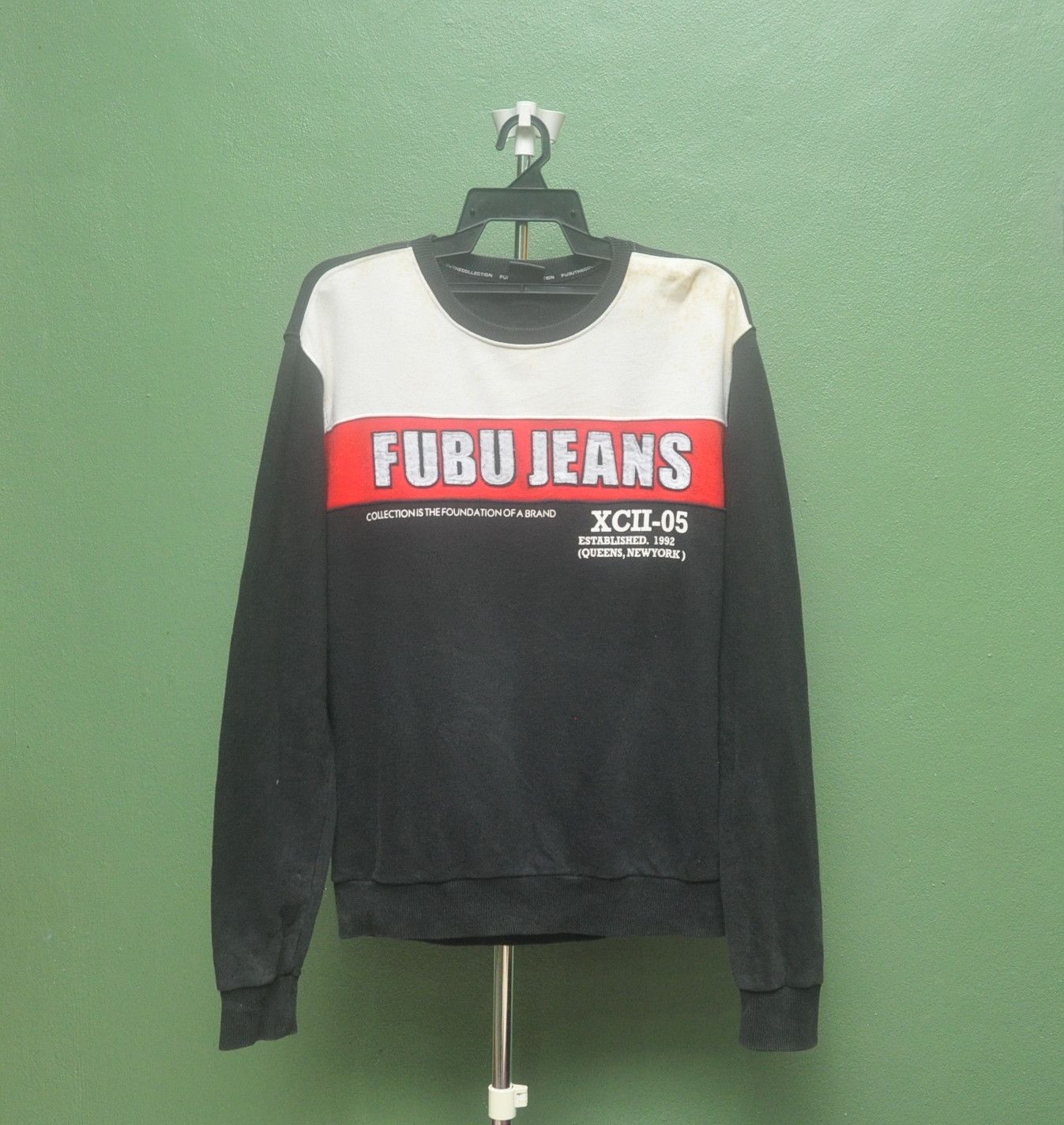 Vintage Fubu Jeans Hip Hop Sweatshirt Black Colour