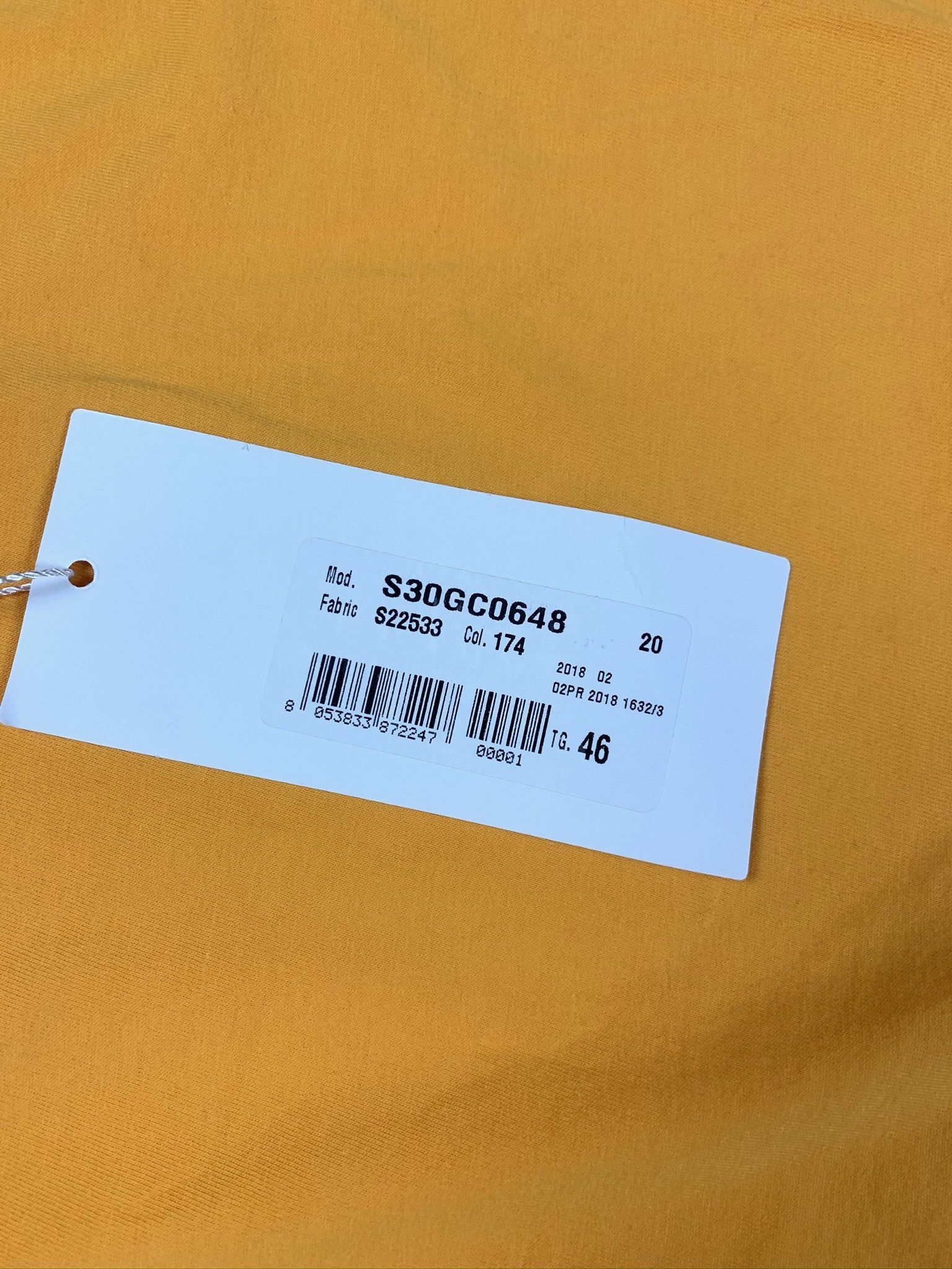 Maison Margiela Maison Margiela Yellow Crew Neck Tee Size US S / EU 44-46 / 1 - 12 Thumbnail
