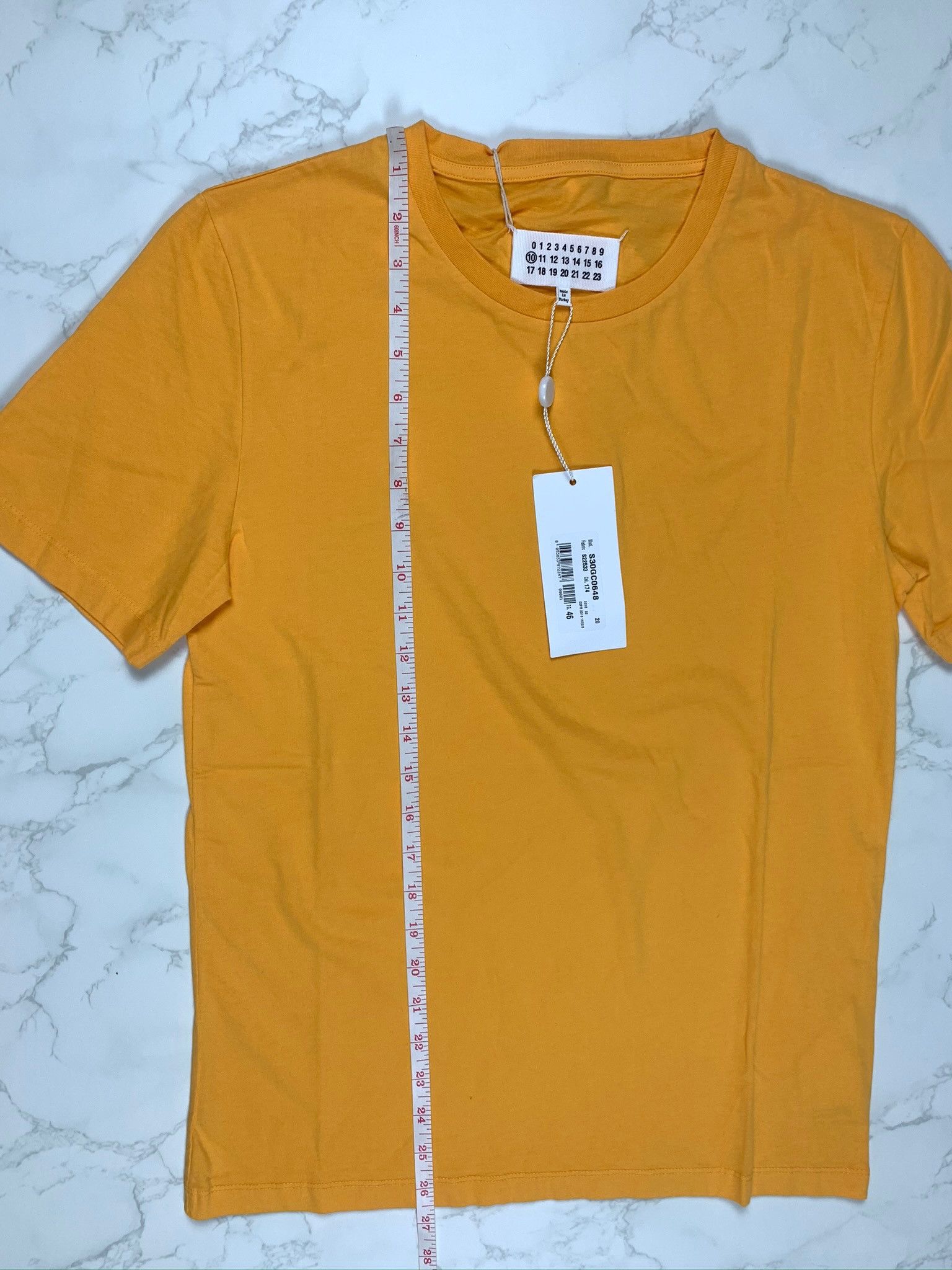 Maison Margiela Maison Margiela Yellow Crew Neck Tee Size US S / EU 44-46 / 1 - 8 Thumbnail