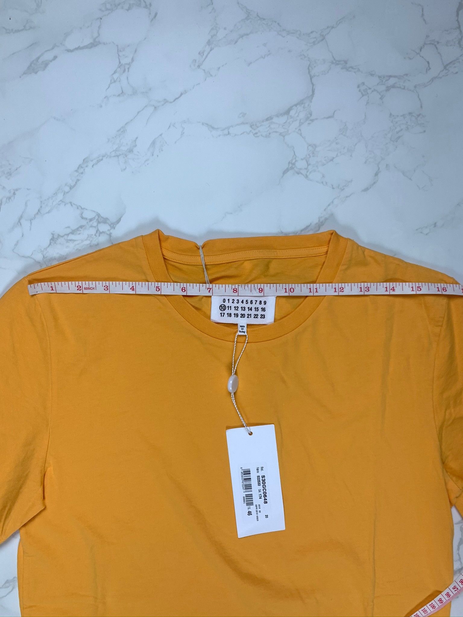 Maison Margiela Maison Margiela Yellow Crew Neck Tee Size US S / EU 44-46 / 1 - 9 Thumbnail