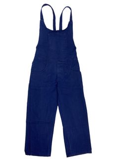 VTG 60s 70s POINTER BRAND Overalls Blue Denim Sz 52 x 30 Workwear