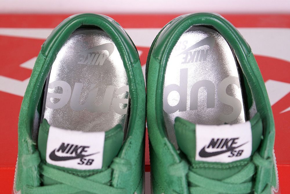 Nike × Supreme 2009 Supreme x Nike Zoom Bruin SB PINE GREEN White Silver Size US 10.5 / EU 43-44 - 4 Thumbnail