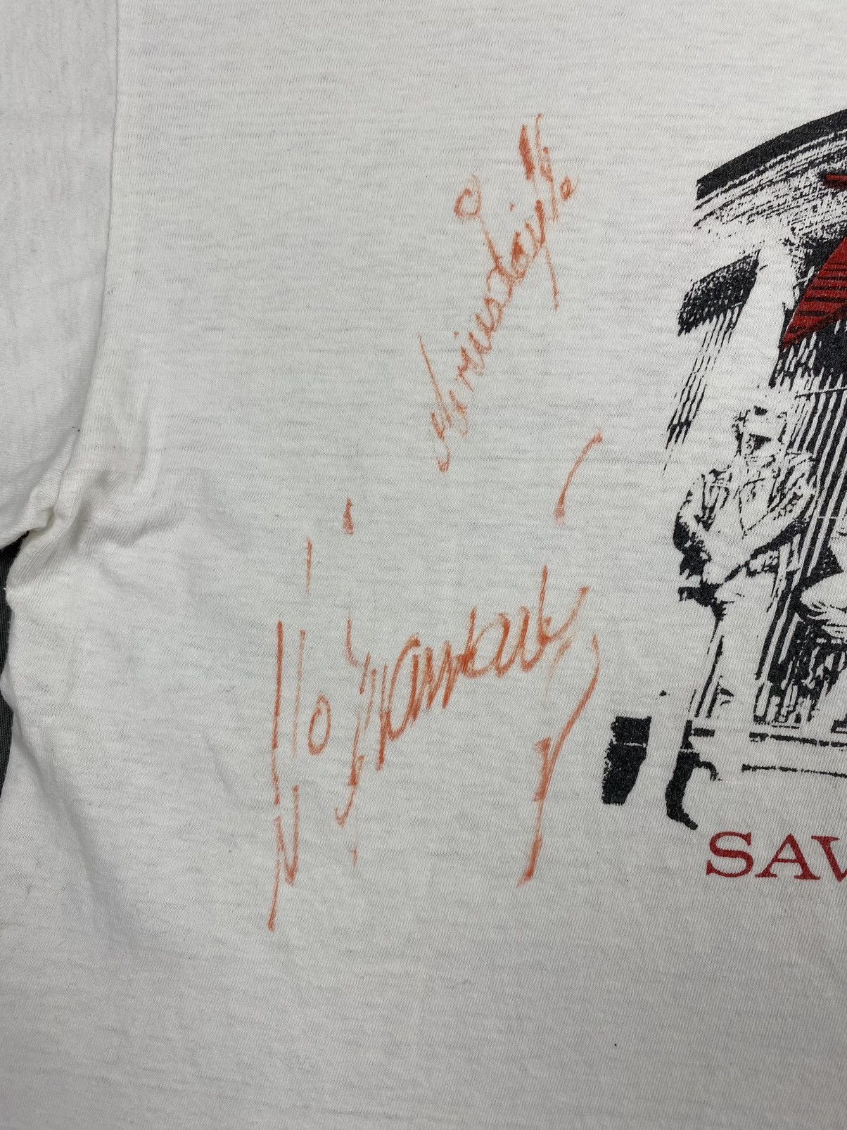 Band Tees 1990 Vintage Stretta Save Me German Trash Metal Signed Tee Size US L / EU 52-54 / 3 - 9 Thumbnail