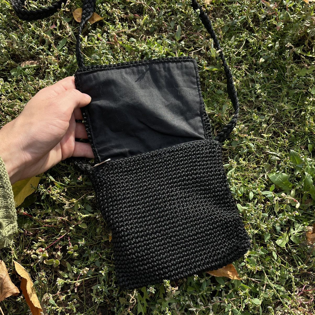 Vintage Vintage Y2K Black Knit Crossbody Bag Streetwear Grail OS Size ONE SIZE - 3 Thumbnail