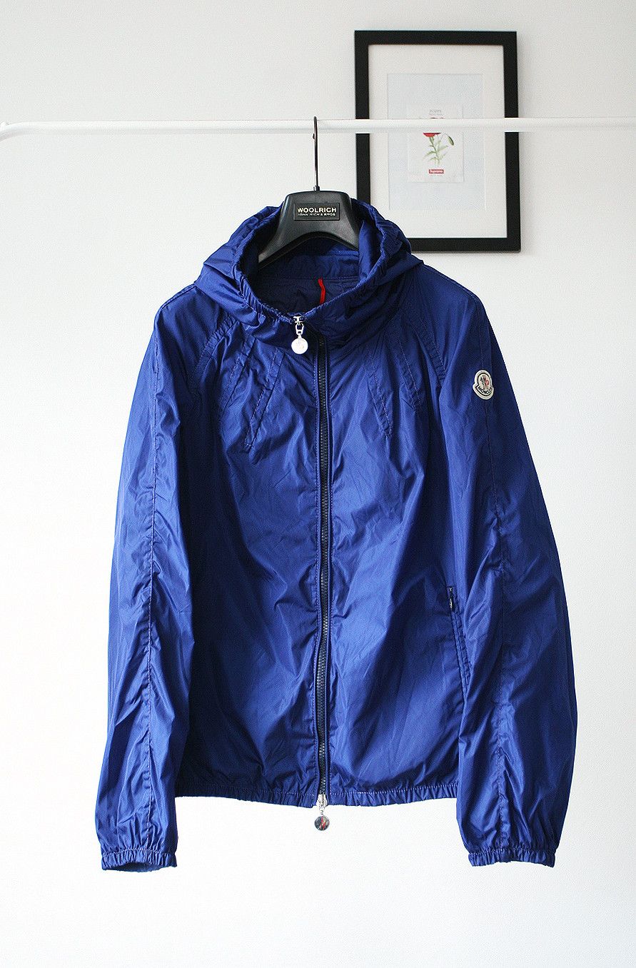 image of Moncler Gypse Giubbotto Nylon Blue Windbreaker Jacket 3, Men's (Size Medium)