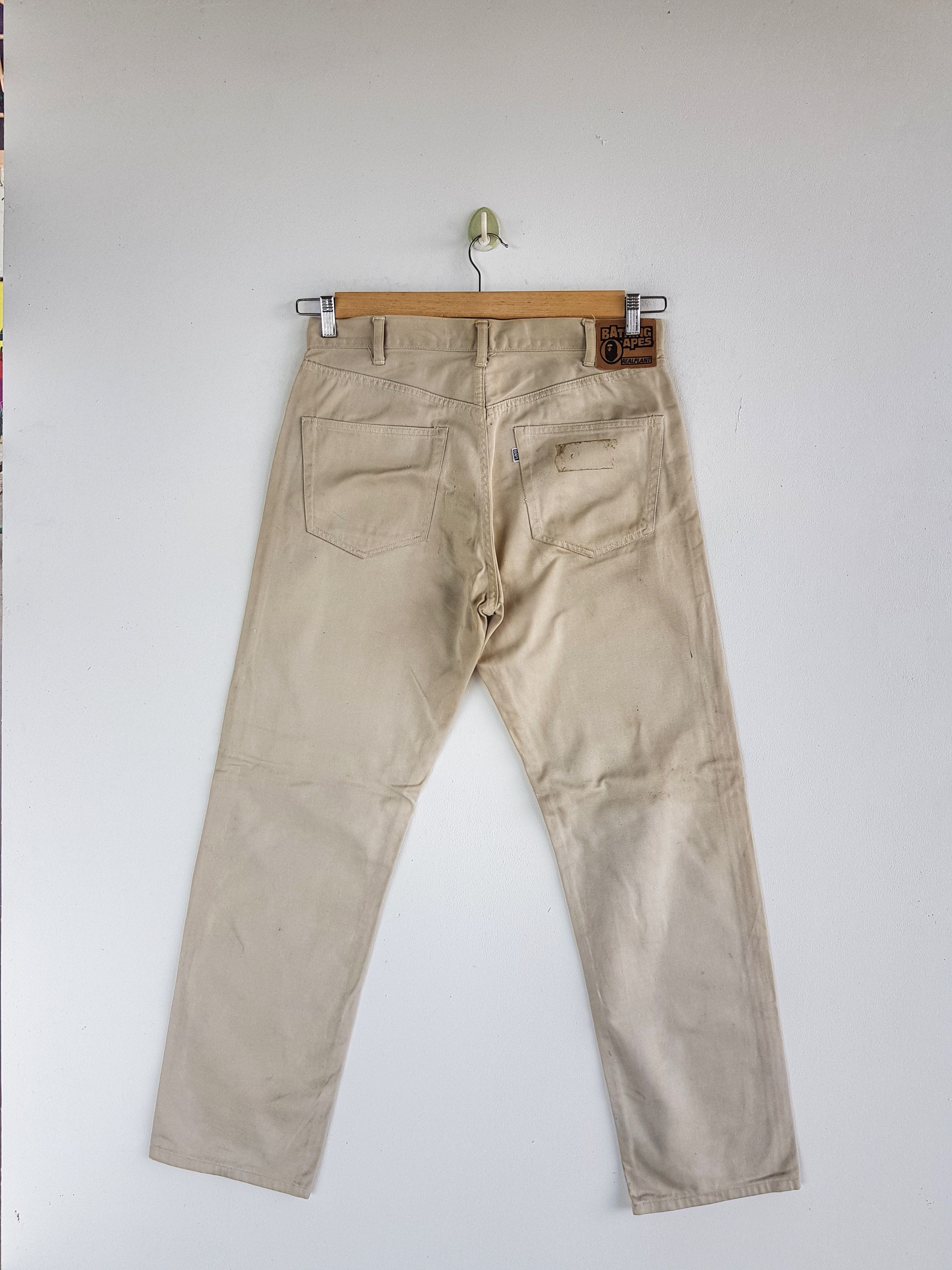 Bape Vintage Y2K Bape Denim A Bathing Ape Beige Jeans Pants Size US 32 / EU 48 - 2 Thumbnail