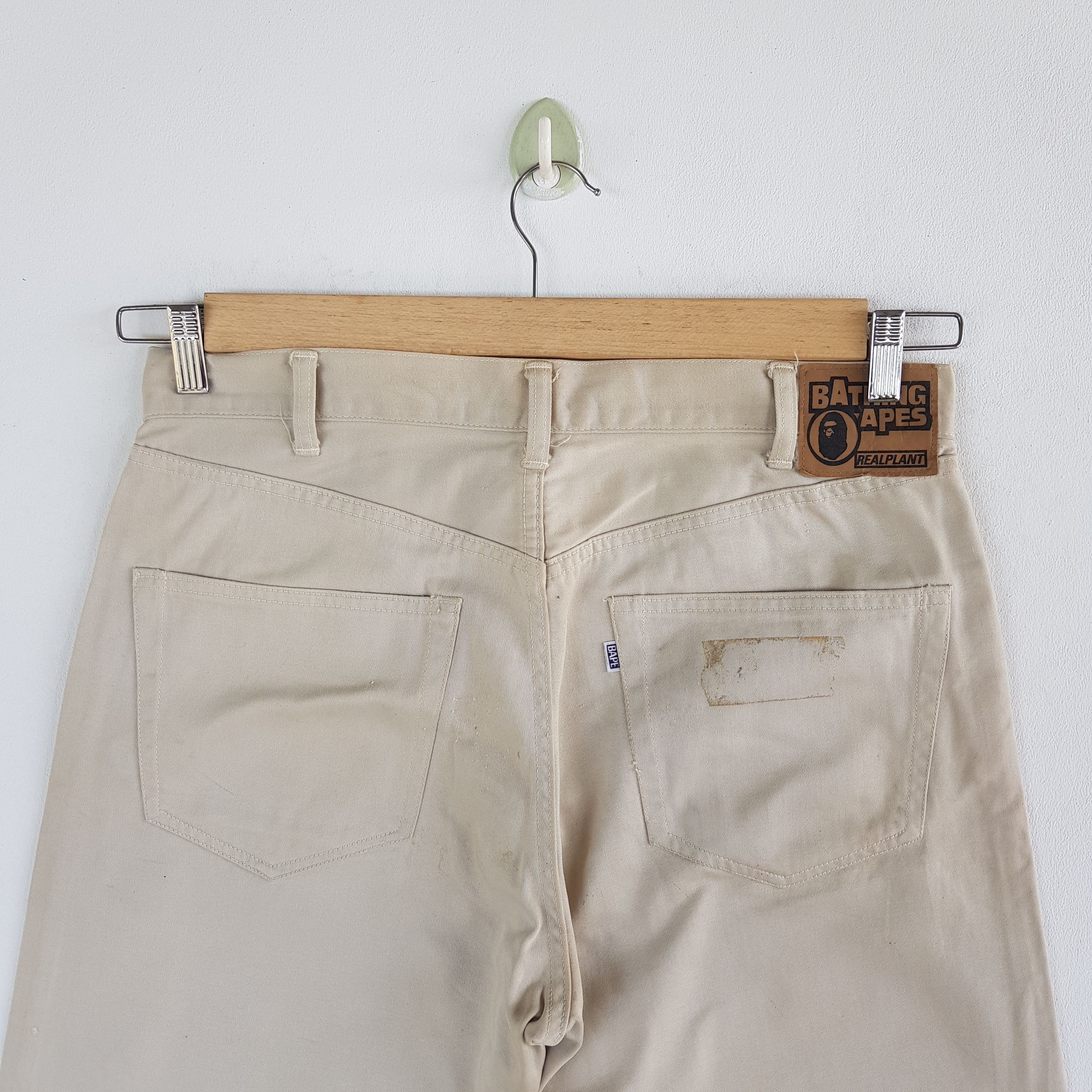 Bape Vintage Y2K Bape Denim A Bathing Ape Beige Jeans Pants Size US 32 / EU 48 - 5 Thumbnail