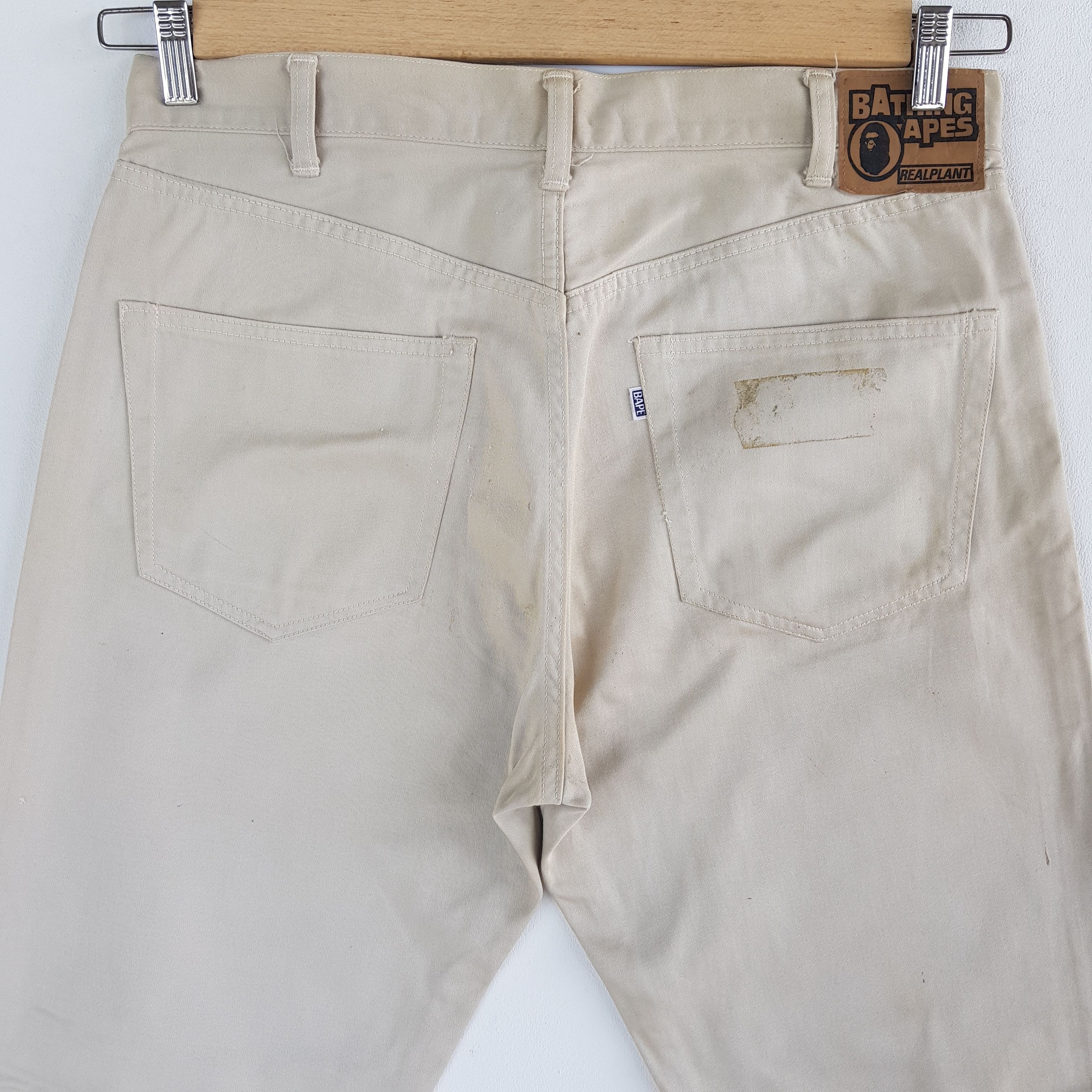 Bape Vintage Y2K Bape Denim A Bathing Ape Beige Jeans Pants Size US 32 / EU 48 - 6 Thumbnail