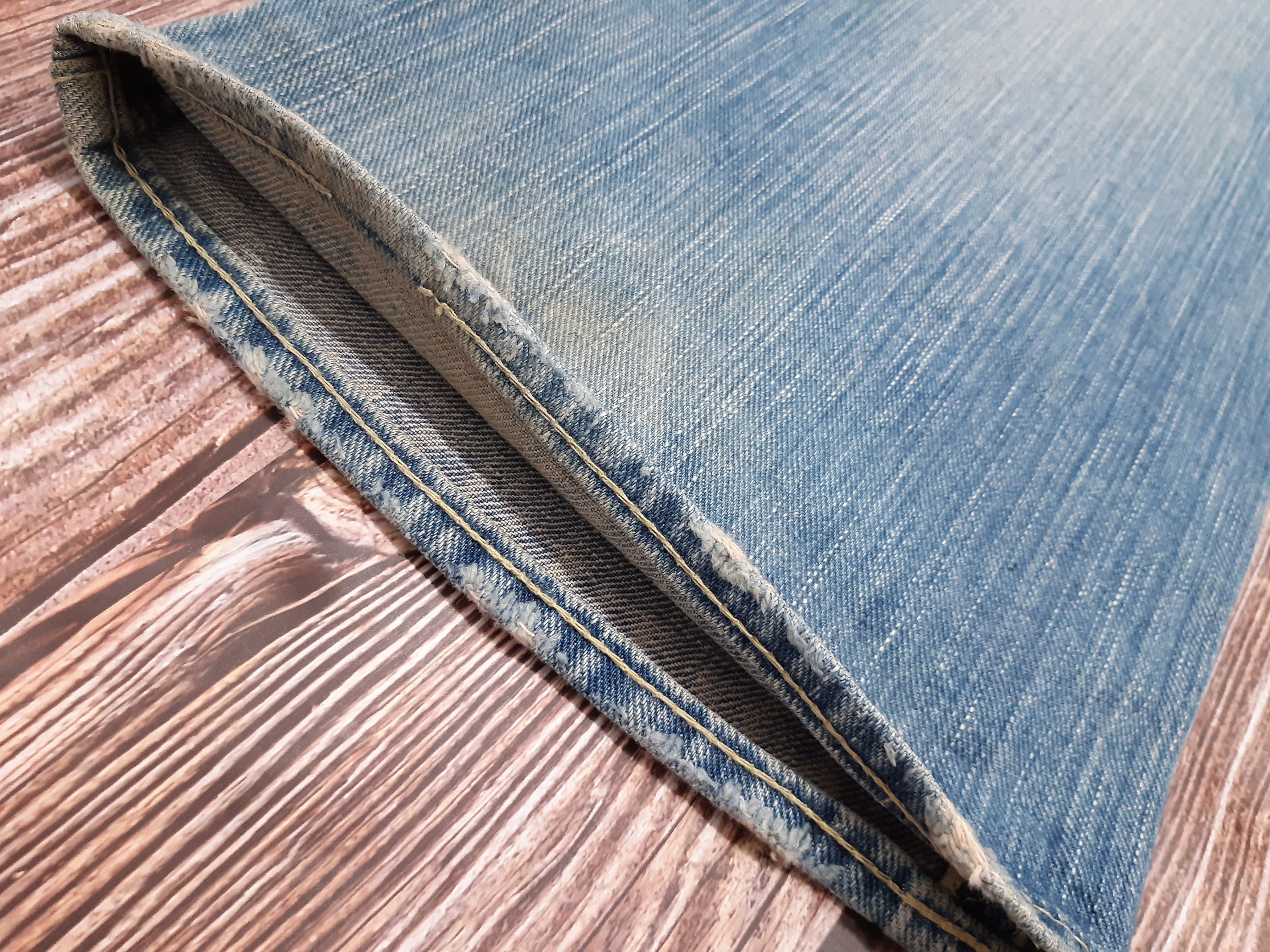 Japanese Brand Bell Bottoms Jeans Flare Japanese Sashiko Size US 34 / EU 50 - 15 Thumbnail