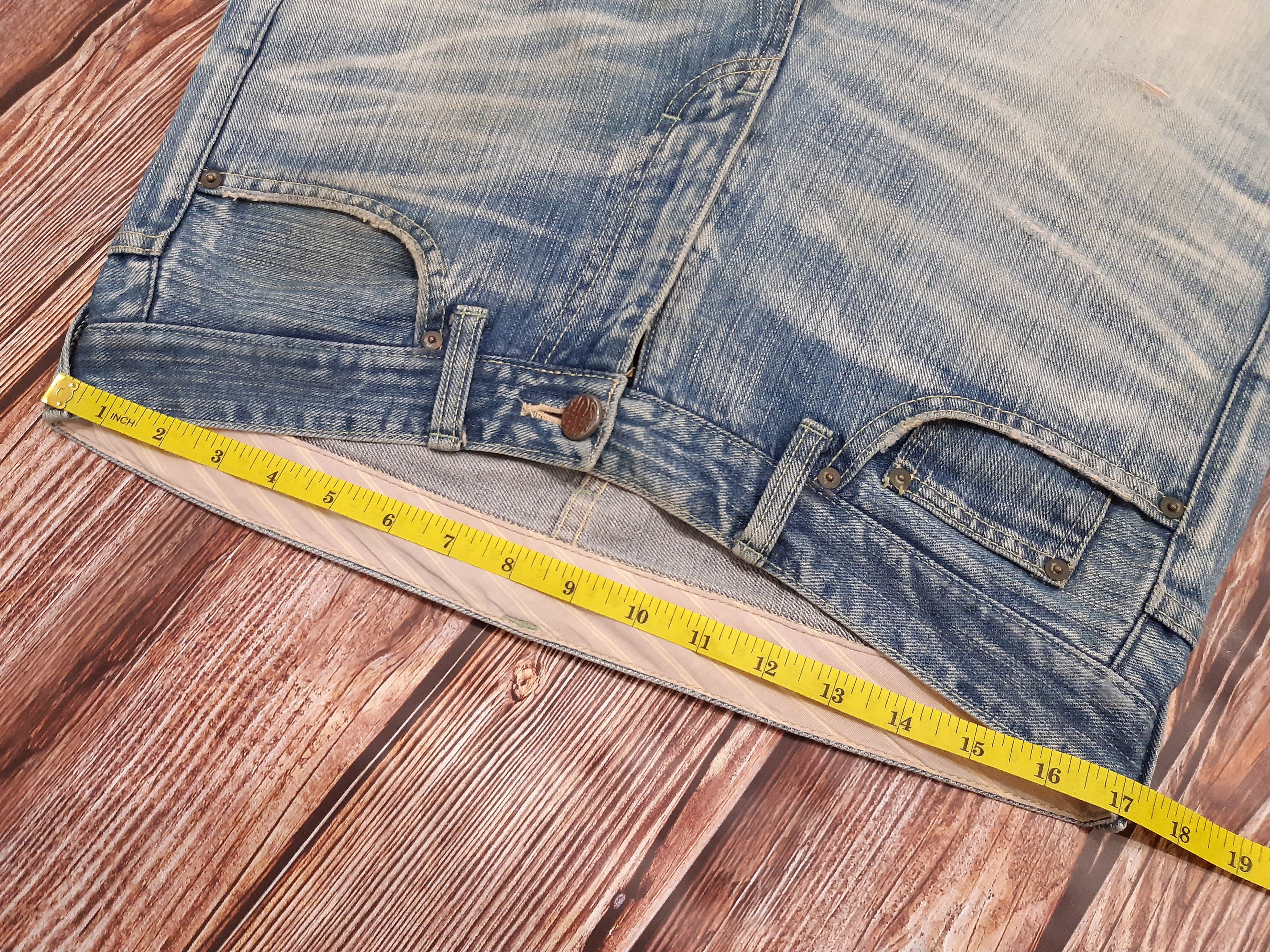 Japanese Brand Bell Bottoms Jeans Flare Japanese Sashiko Size US 34 / EU 50 - 19 Thumbnail