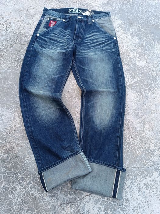 Vintage RARE JAPANESE BRAND WHISKERS CRAZY FADED SELVEDGE DENIM | Grailed