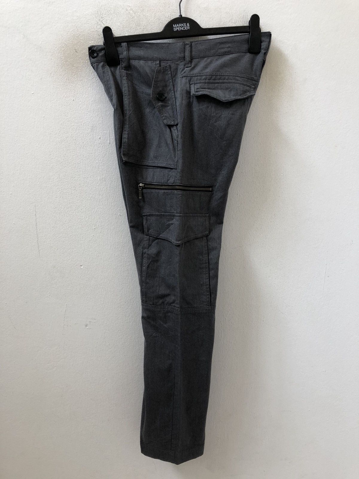 Katharine Hamnett London Multiple Pocket Tactical Cargo Trouser Pant Grey Colour Size US 31 - 10 Thumbnail