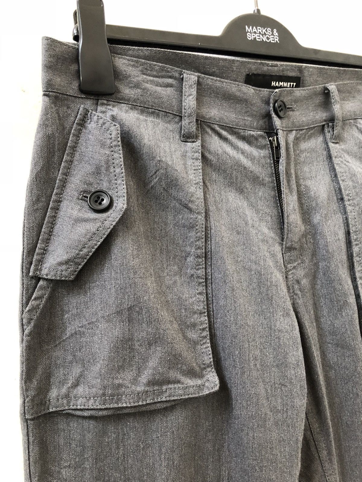 Katharine Hamnett London Multiple Pocket Tactical Cargo Trouser Pant Grey Colour Size US 31 - 4 Thumbnail