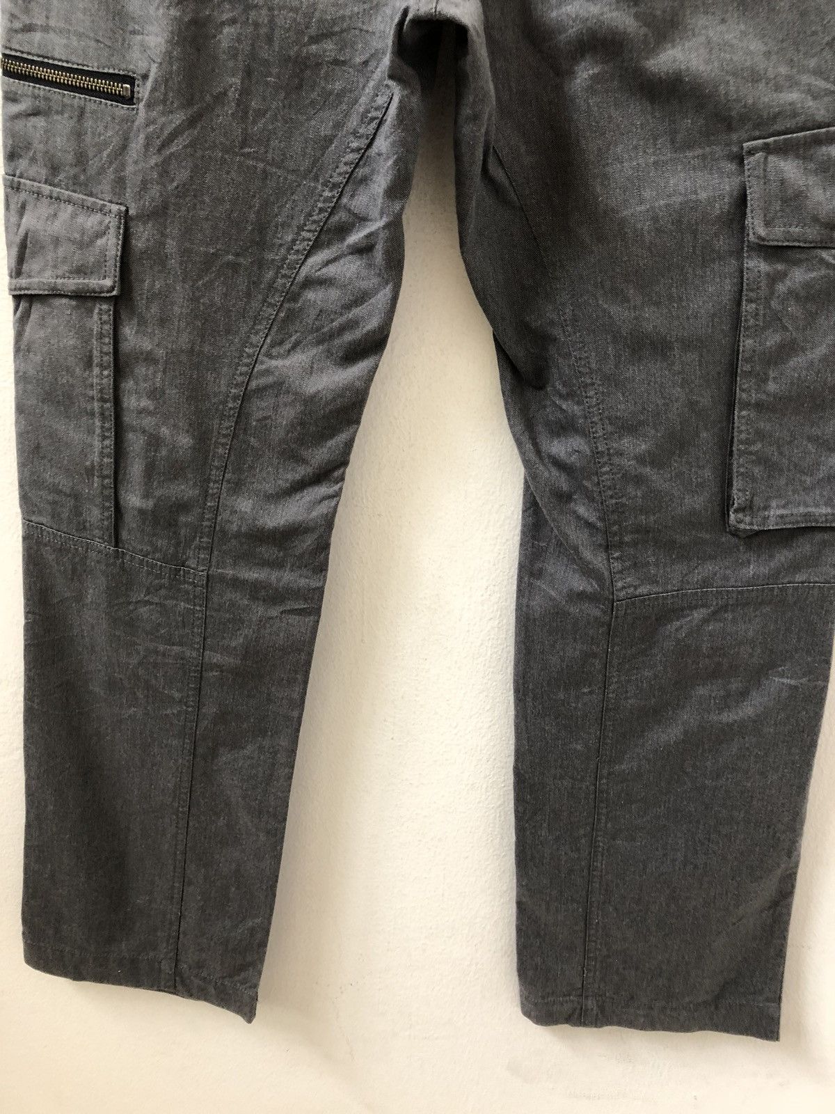Katharine Hamnett London Multiple Pocket Tactical Cargo Trouser Pant Grey Colour Size US 31 - 9 Thumbnail
