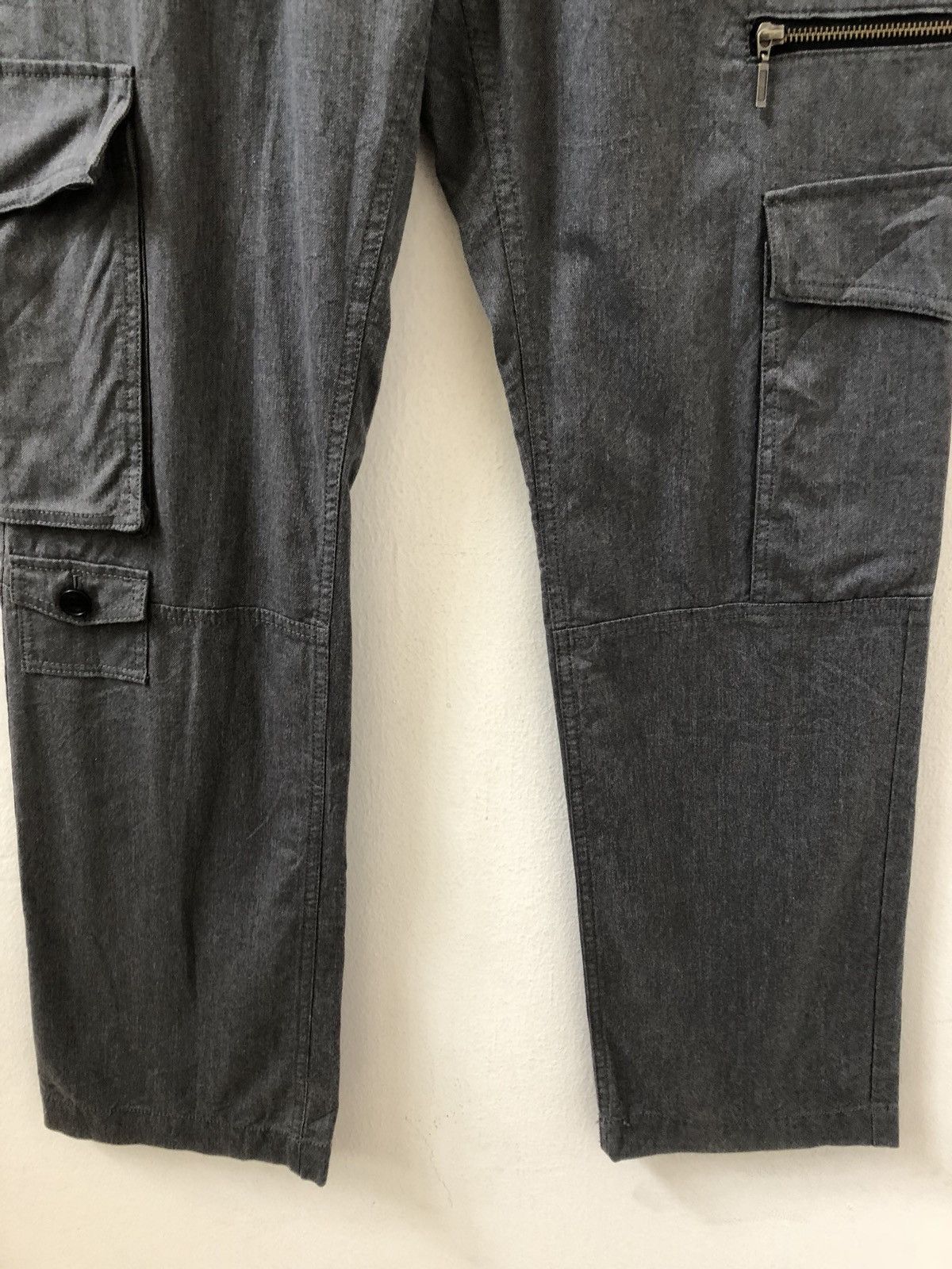 Katharine Hamnett London Multiple Pocket Tactical Cargo Trouser Pant Grey Colour Size US 31 - 3 Thumbnail