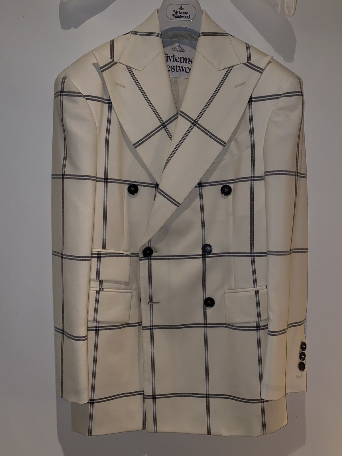 Vivienne Westwood Fall 2017 Runway White Double Breasted Jacket Size 36R - 2 Thumbnail