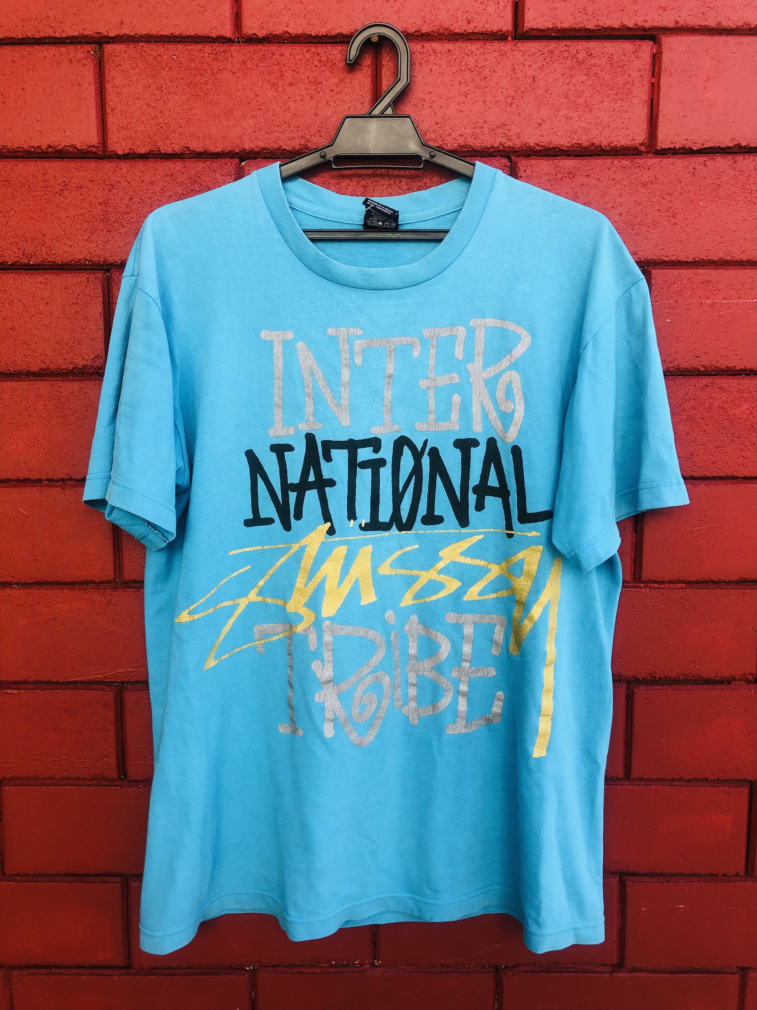 Vintage Stussy International Tribe Streetwear Style - Tops