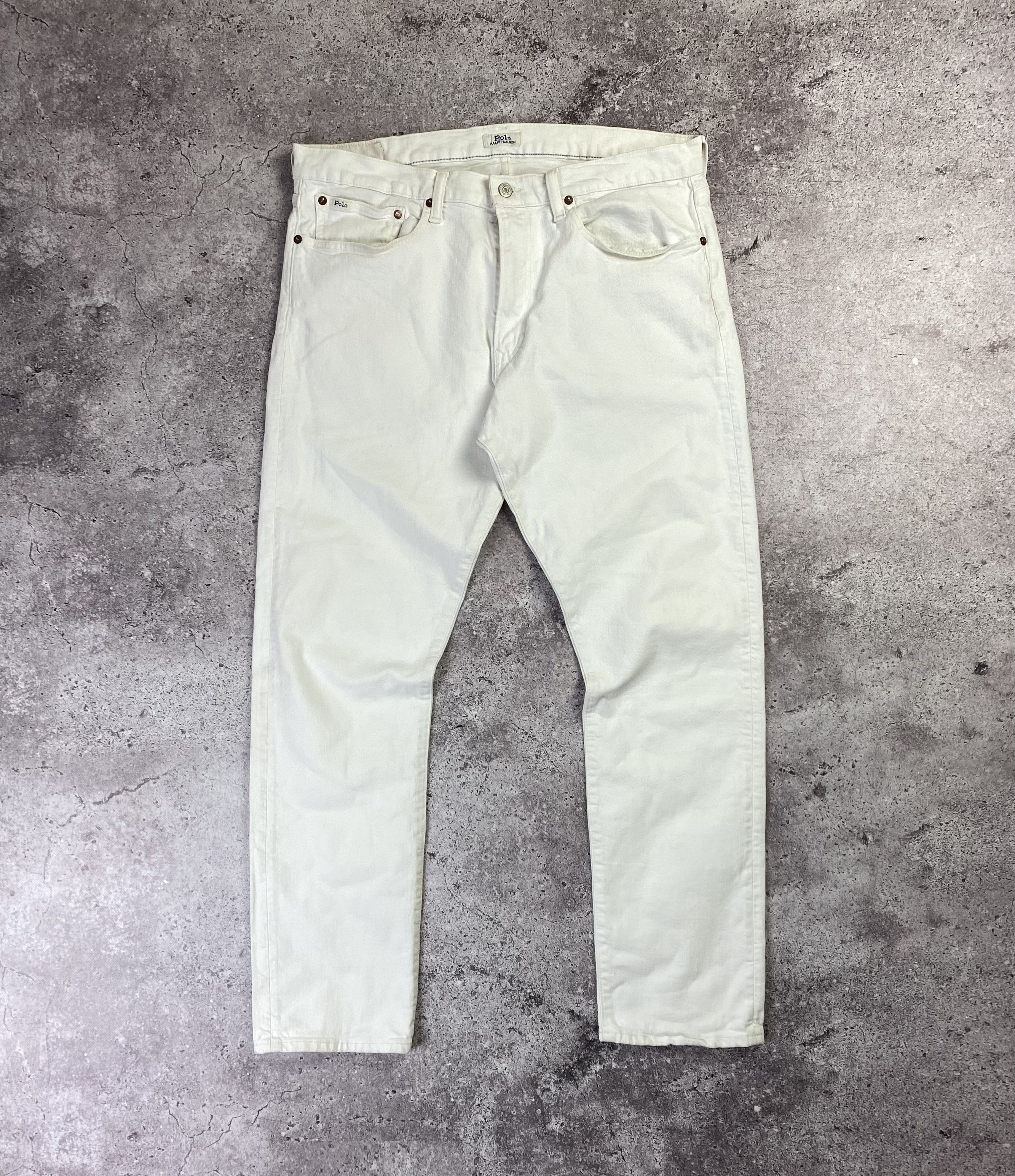 Polo Ralph Lauren × Ralph Lauren Ralph Lauren Luxury Men’s White Jeans Size US 36 / EU 52 - 1 Thumbnail