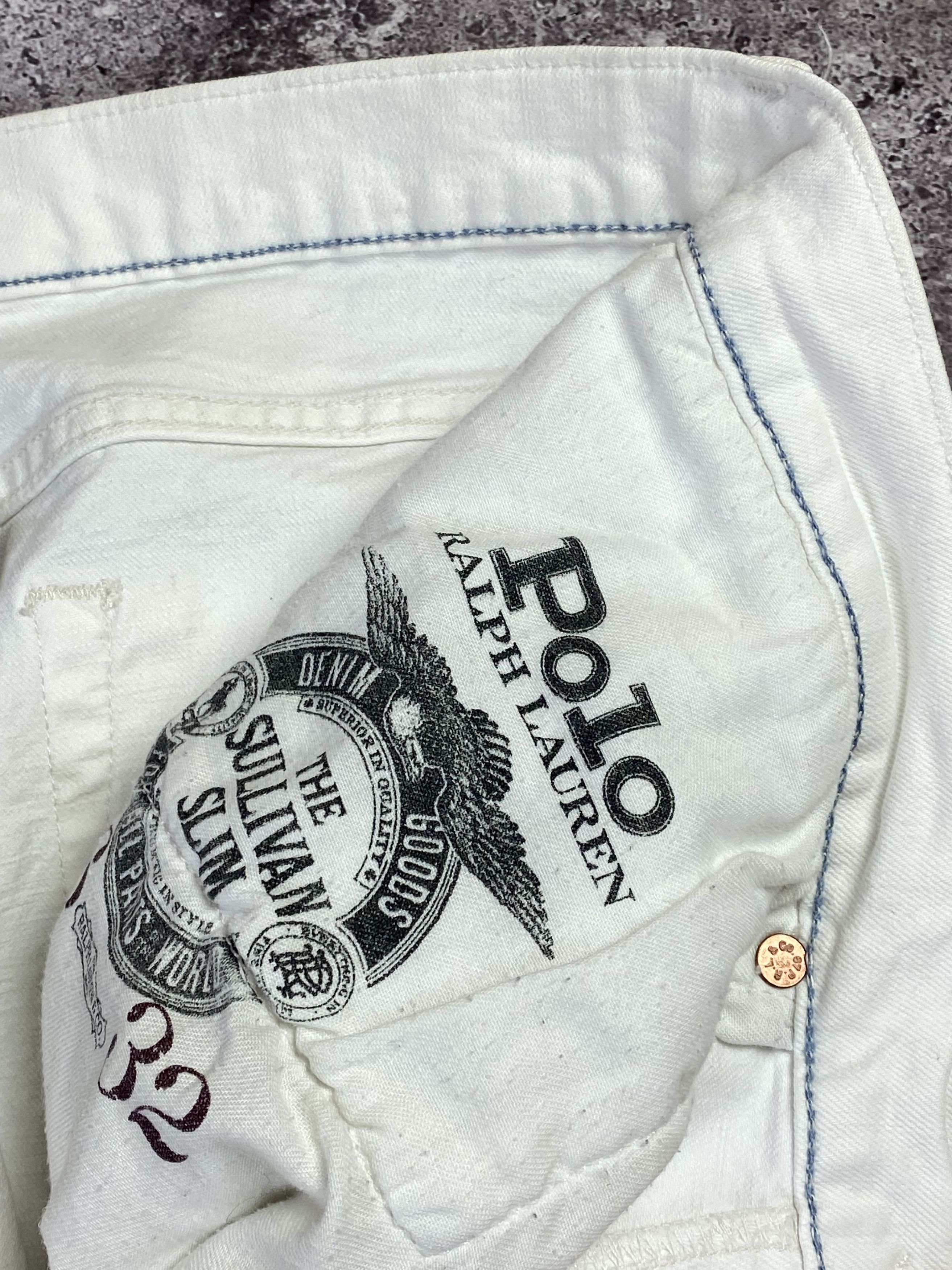 Polo Ralph Lauren × Ralph Lauren Ralph Lauren Luxury Men’s White Jeans Size US 36 / EU 52 - 4 Thumbnail