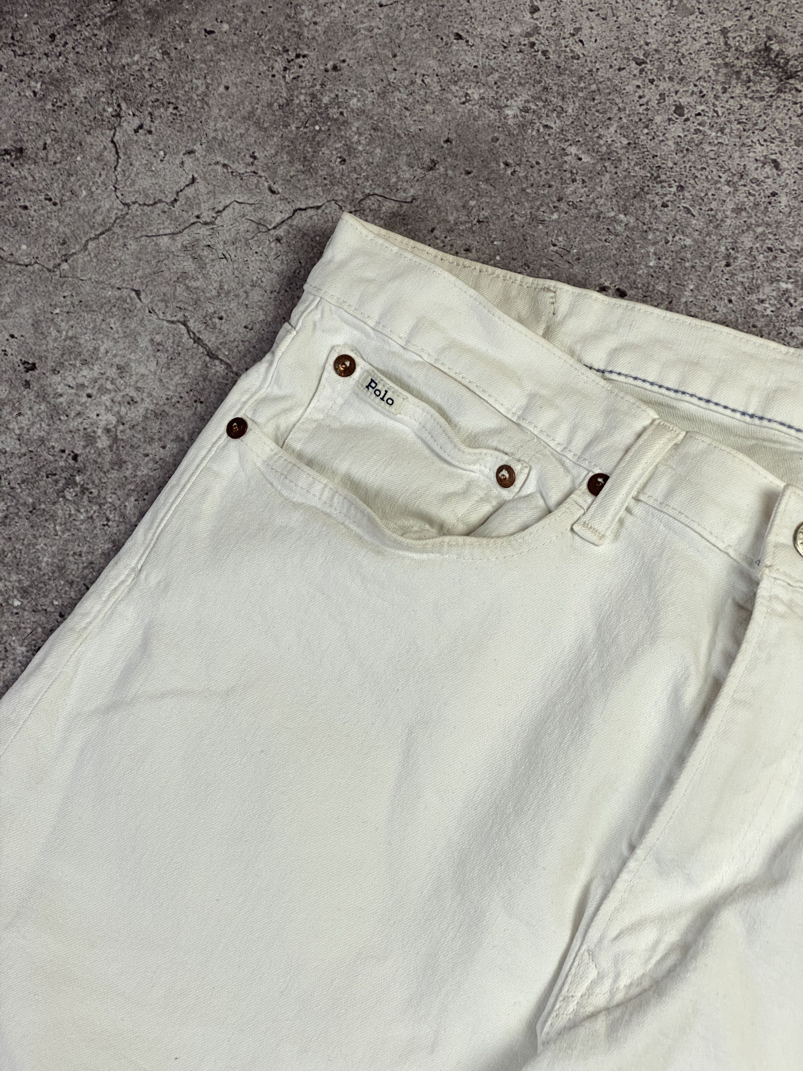 Polo Ralph Lauren × Ralph Lauren Ralph Lauren Luxury Men’s White Jeans Size US 36 / EU 52 - 6 Thumbnail